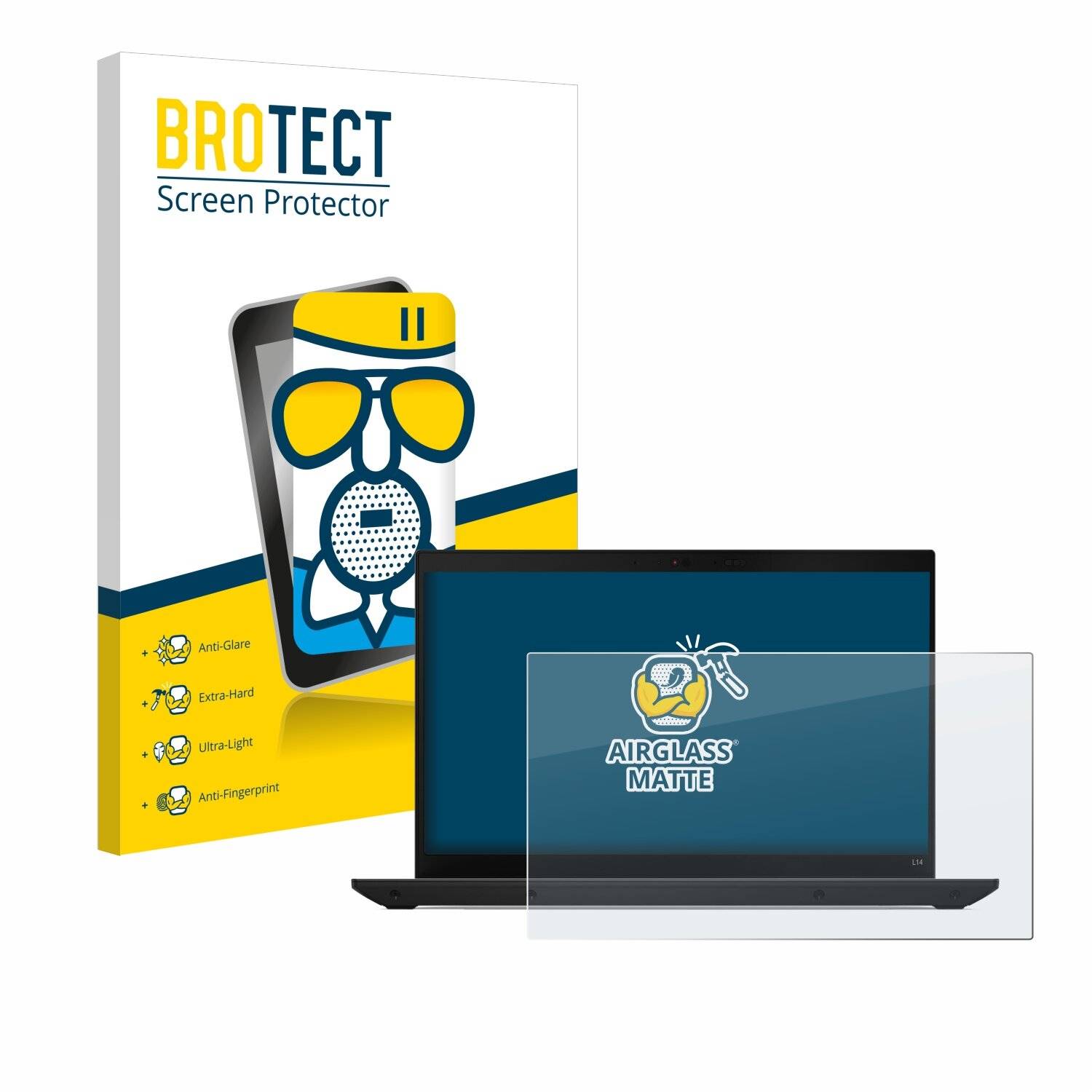 BROTECT AirGlass Matte Schutzglas Folie für Lenovo ThinkPad L14 Gen
