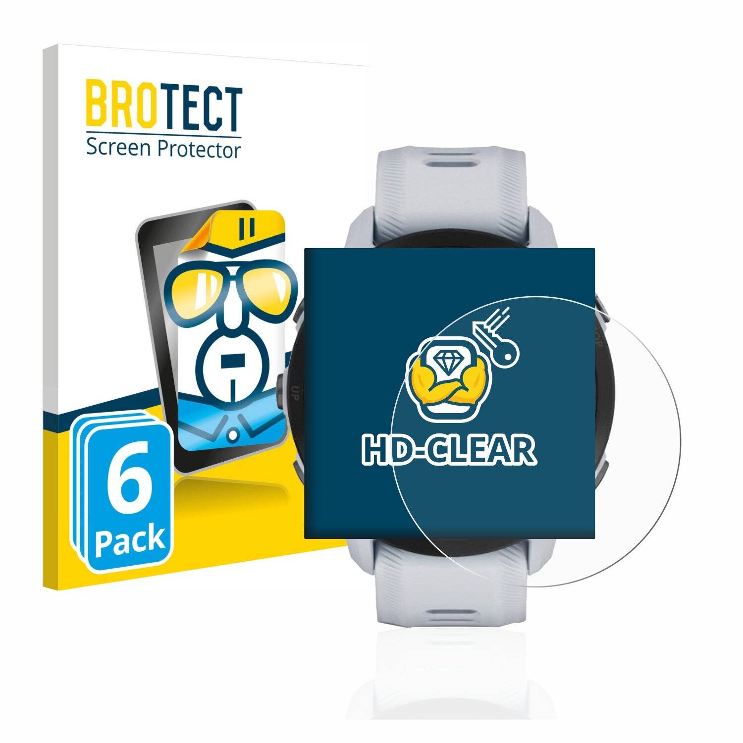 6x BROTECT HD-Clear Displayschutzfolie für Garmin Forerunner 955