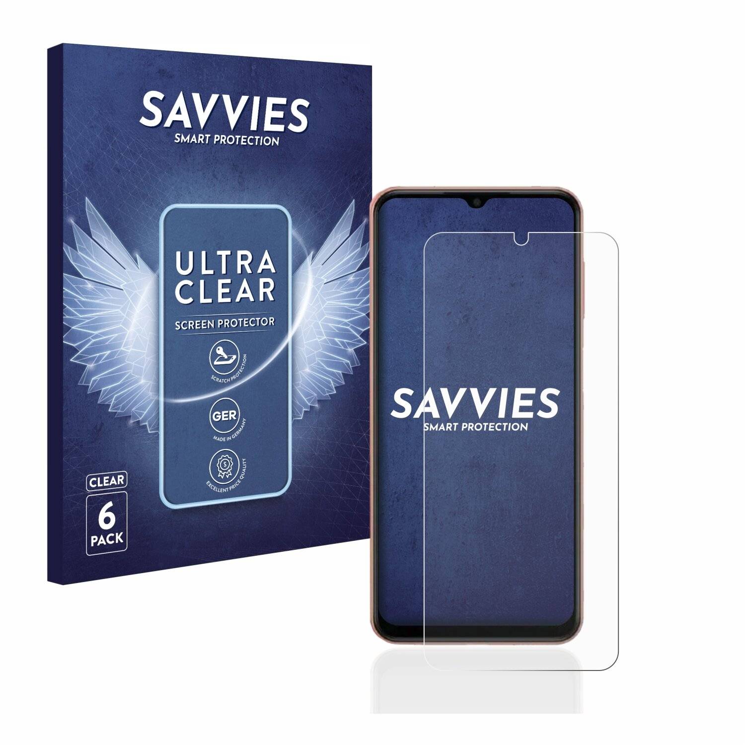 6x Savvies SU75 Displayschutzfolie für Samsung Galaxy