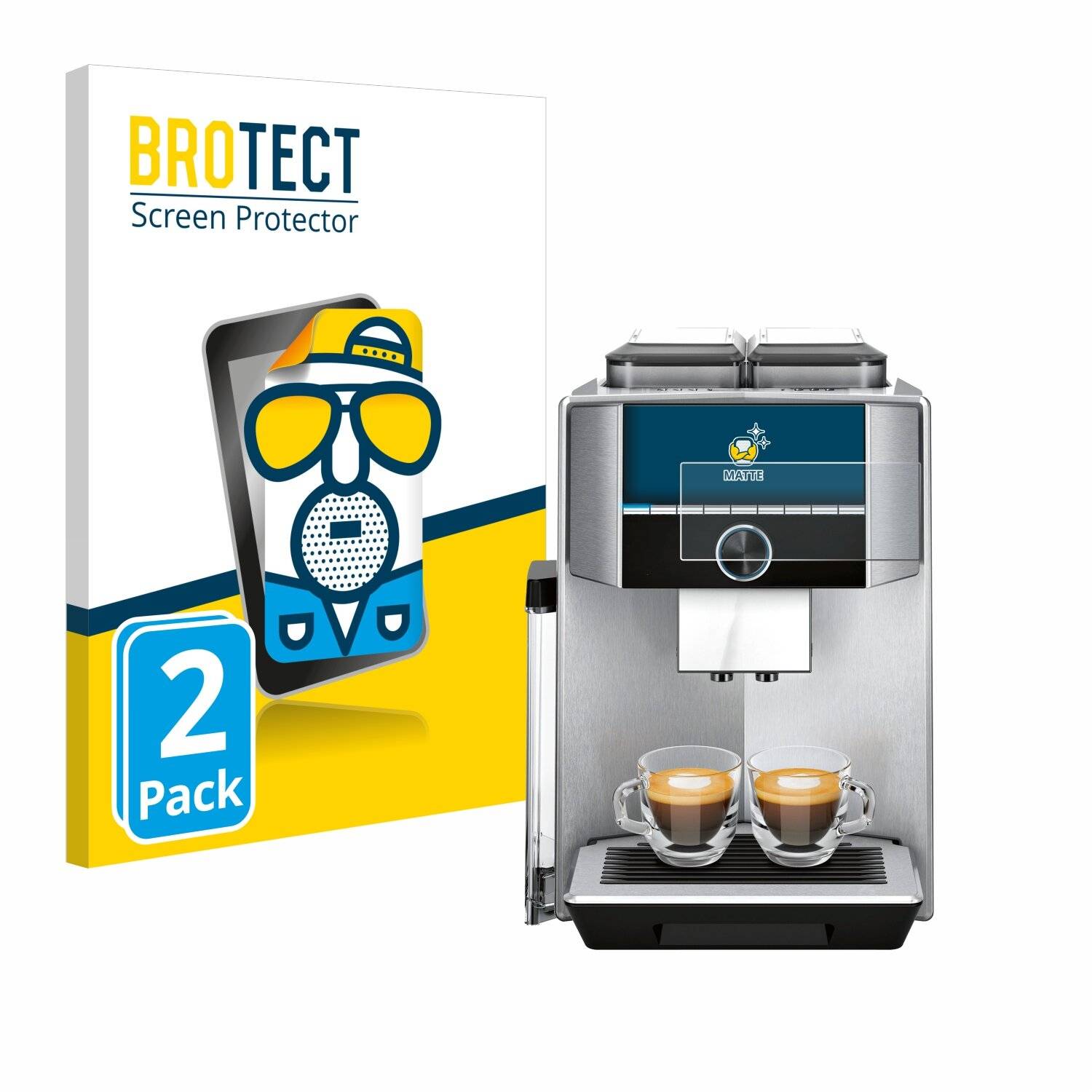2x BROTECT Matte Displayschutzfolie für Siemens EQ.9 plus connect s700 4,3 - Entspiegelt,