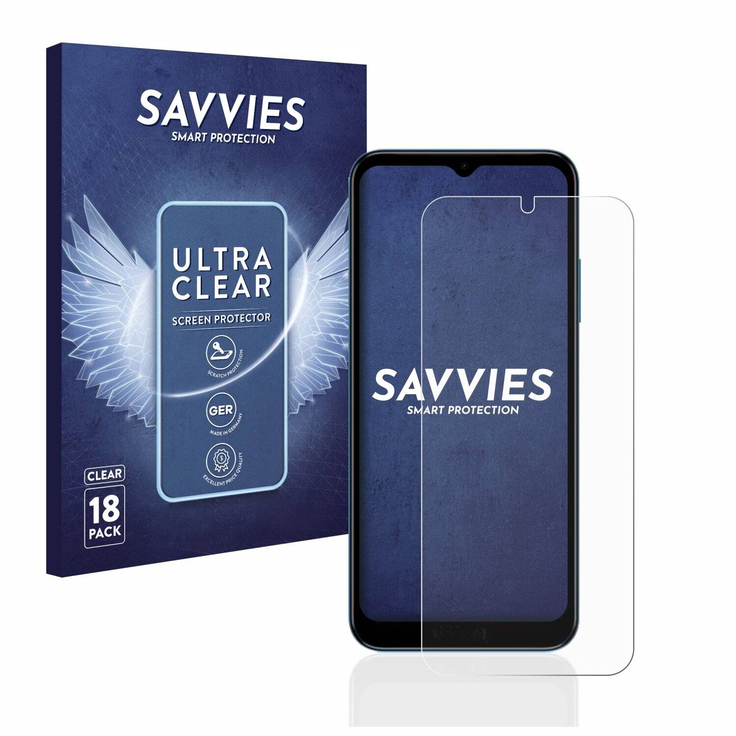 18x Savvies SU75 Displayschutzfolie für Nokia