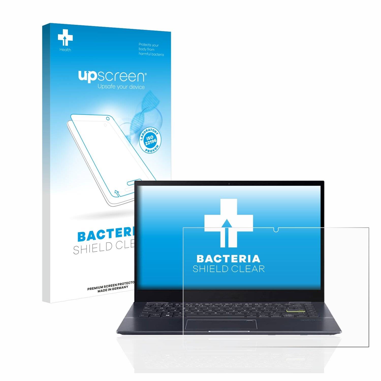 upscreen Bacteria Shield Clear Premium Antibakterielle Displayschutzfolie für Asus VivoBook