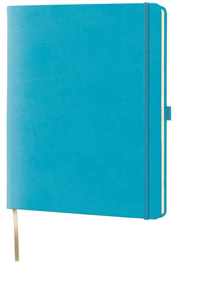 Lediberg Notizbuch Tucson ca. DIN A4 kariert türkisblau Hardcover 192 Seiten - A4
