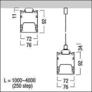 Zumtobel Group Kanal für LED-Lichtlinie SLN2-C MSC L1000 BK