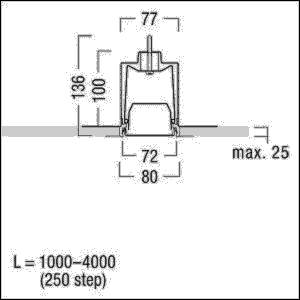 Zumtobel Group Kanal für LED-Lichtlinie SLN2-C MRC L1000 WH