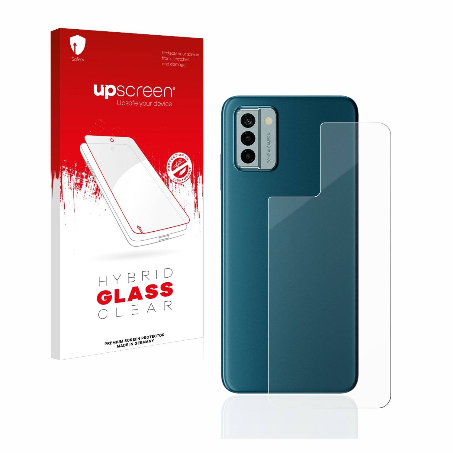 upscreen Hybrid Glass Clear Premium Schutzglas Folie für Nokia G22