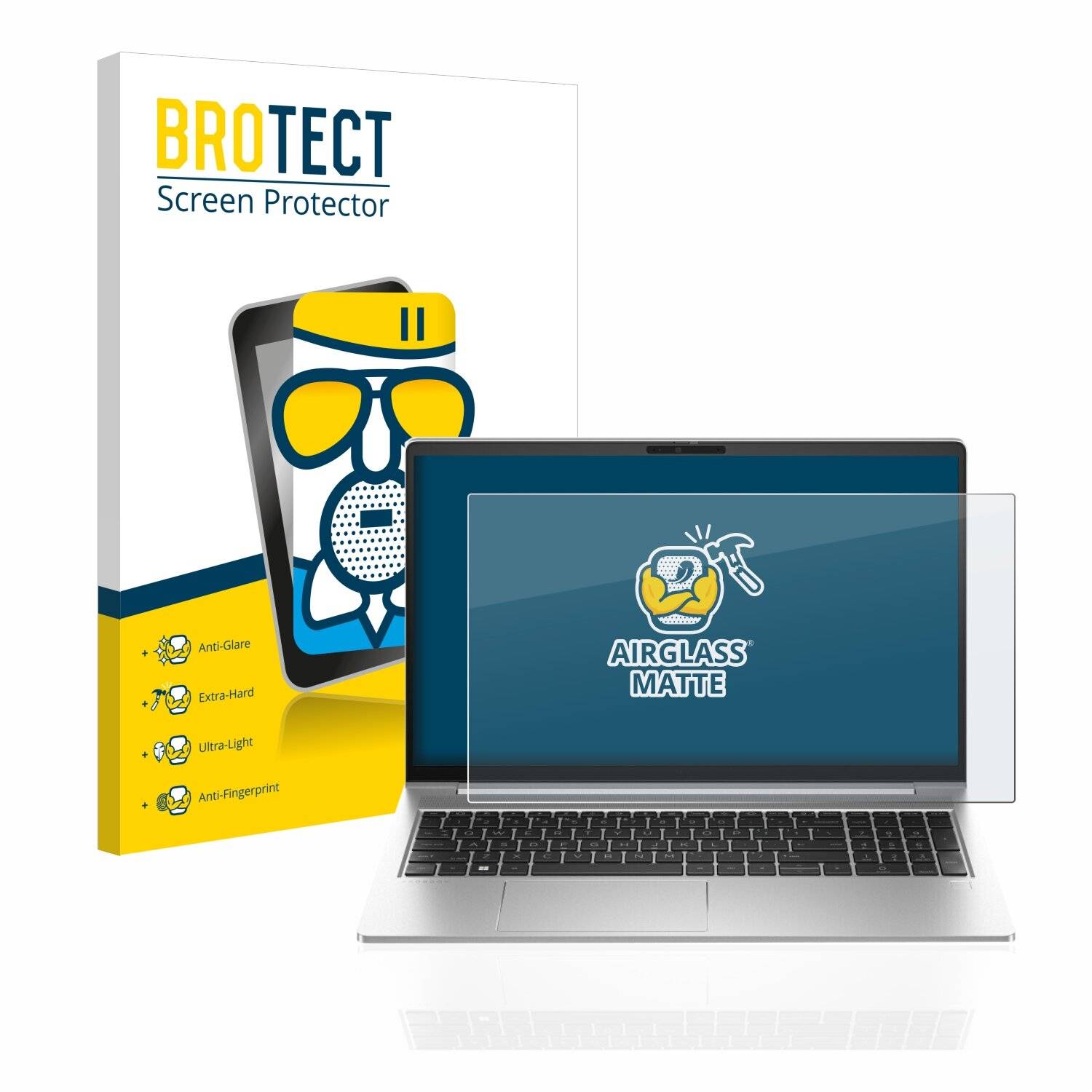 BROTECT AirGlass Matte Schutzglas Folie für HP ProBook 455