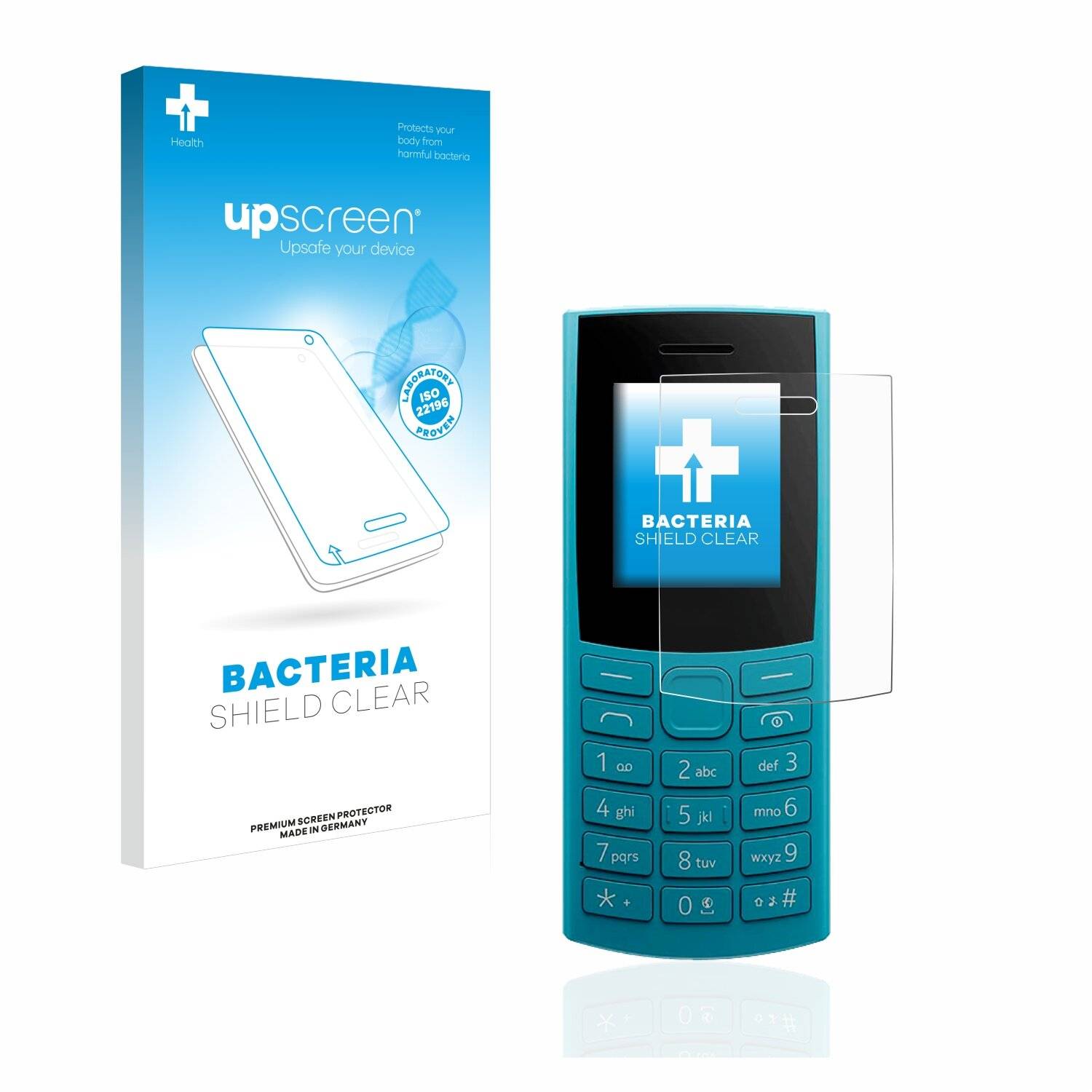 upscreen Bacteria Shield Clear Premium Antibakterielle Displayschutzfolie für Nokia 105 4G