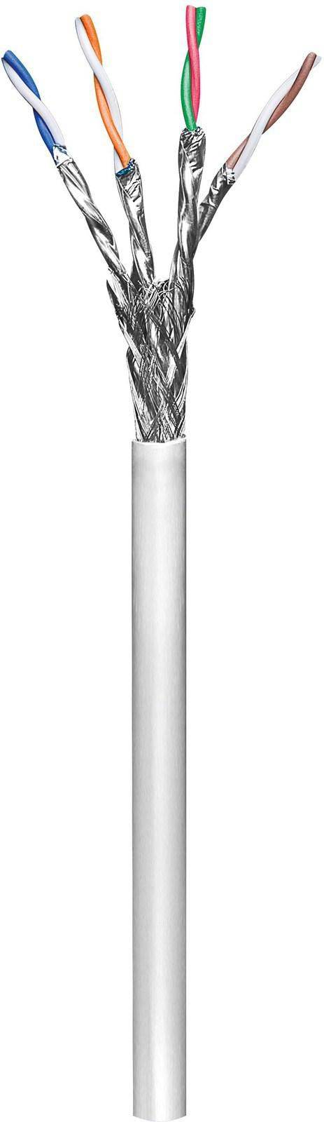 S/FTP CAT6 305m Grau, PVC Vollmaterial, AWG 23/1, CCA
