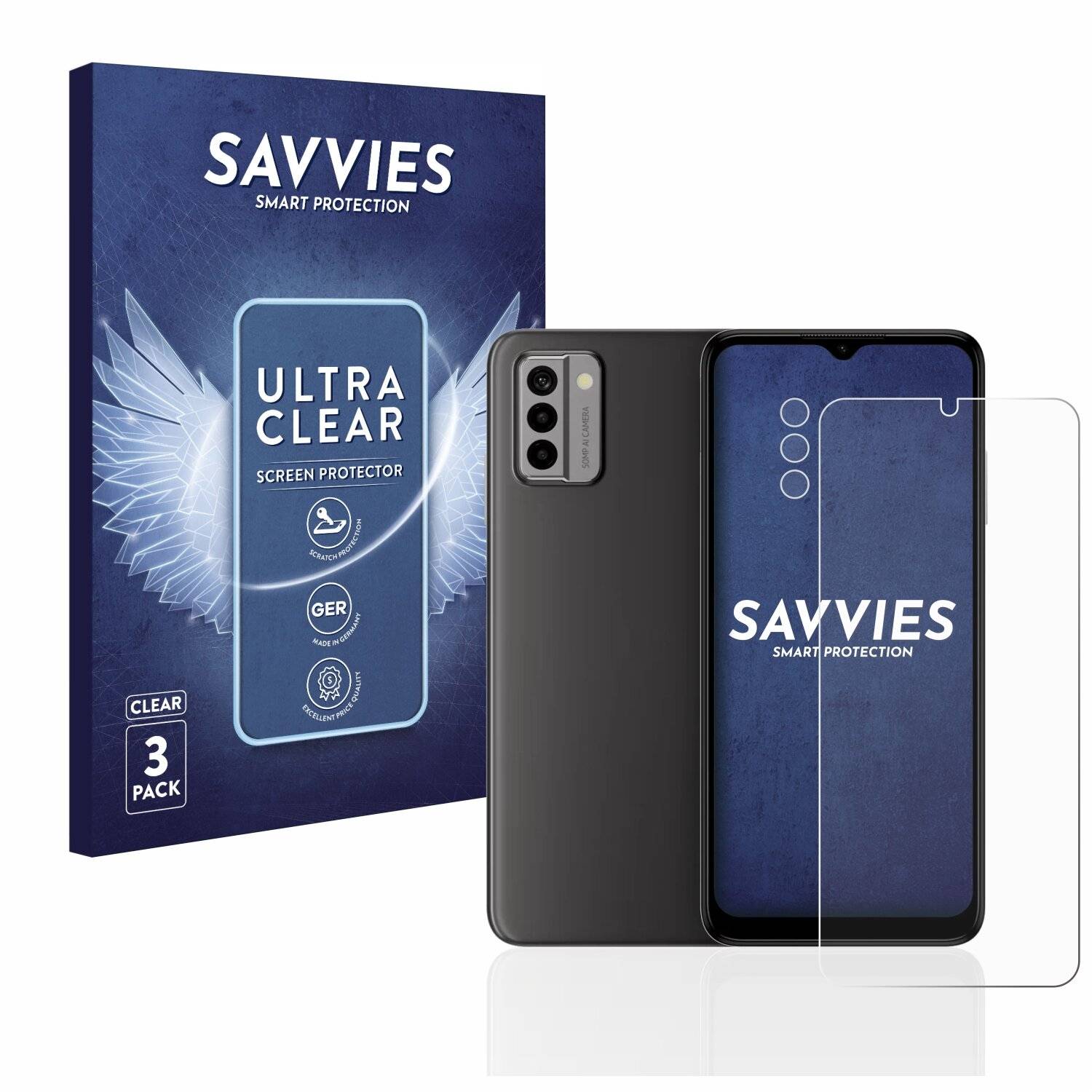 6x Savvies SU75 Displayschutzfolie für Nokia G22
