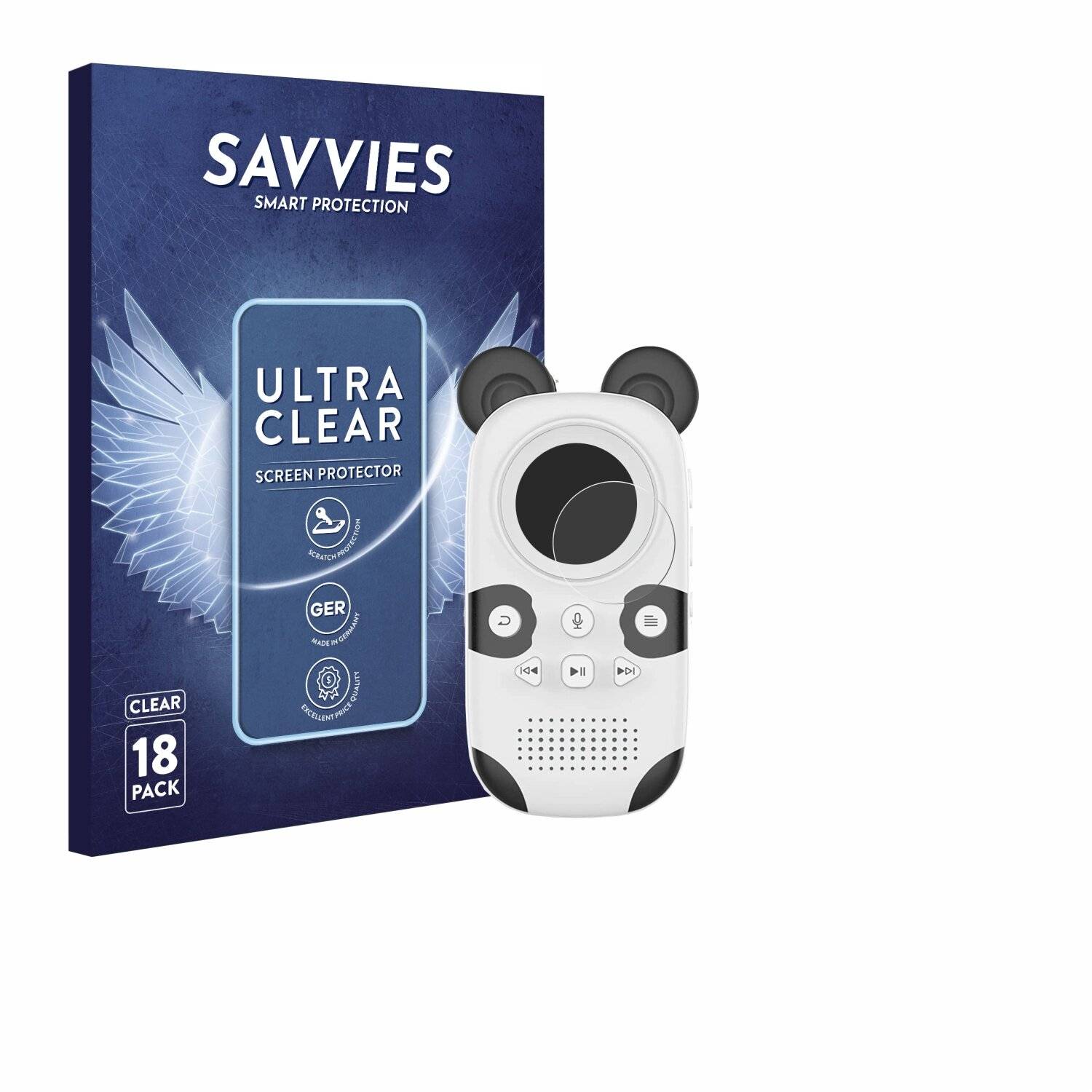 18x Savvies SU75 Displayschutzfolie für Ruizu Cute Panda