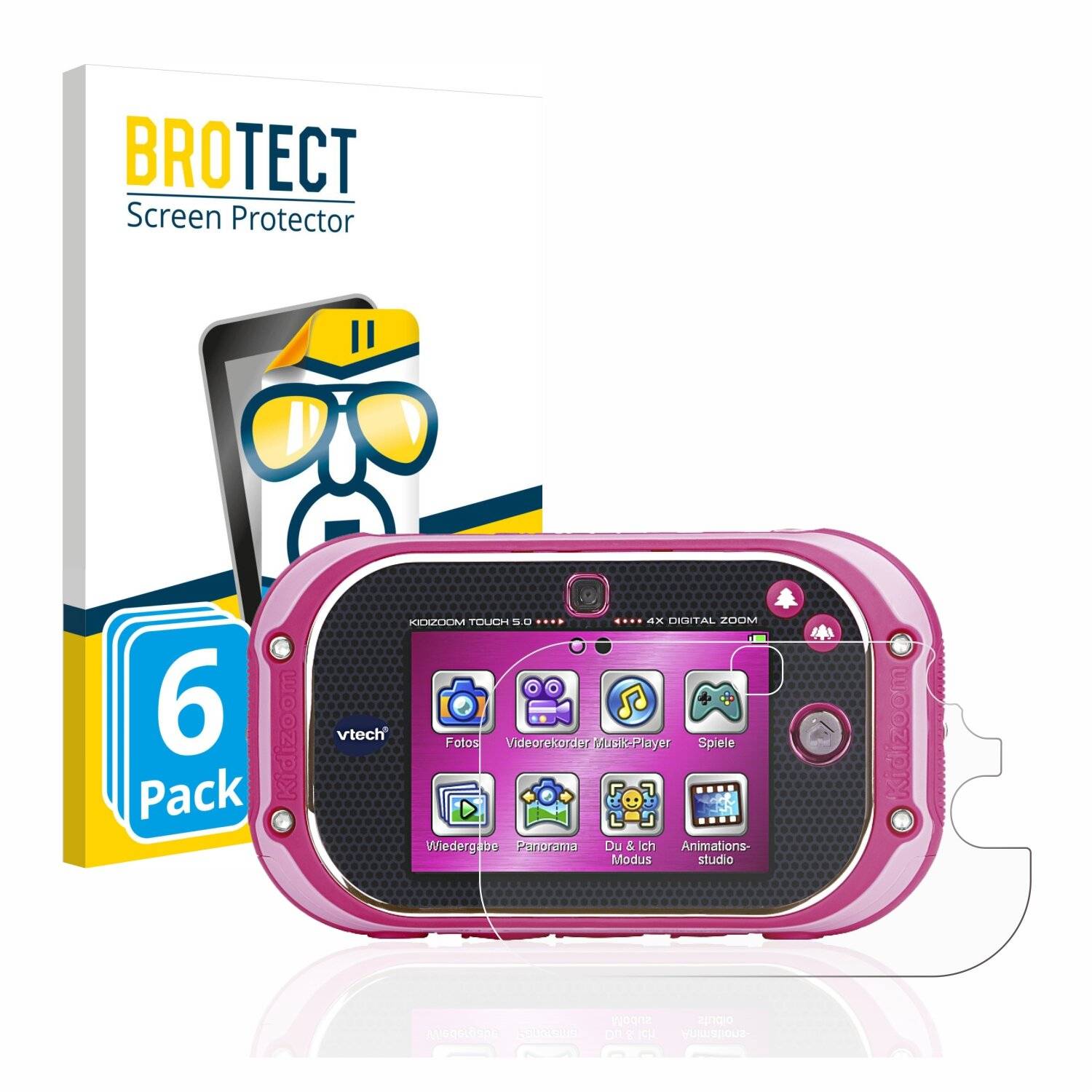 6x BROTECT HD-Clear Displayschutzfolie für Vtech Kidizoom Touch 5.0