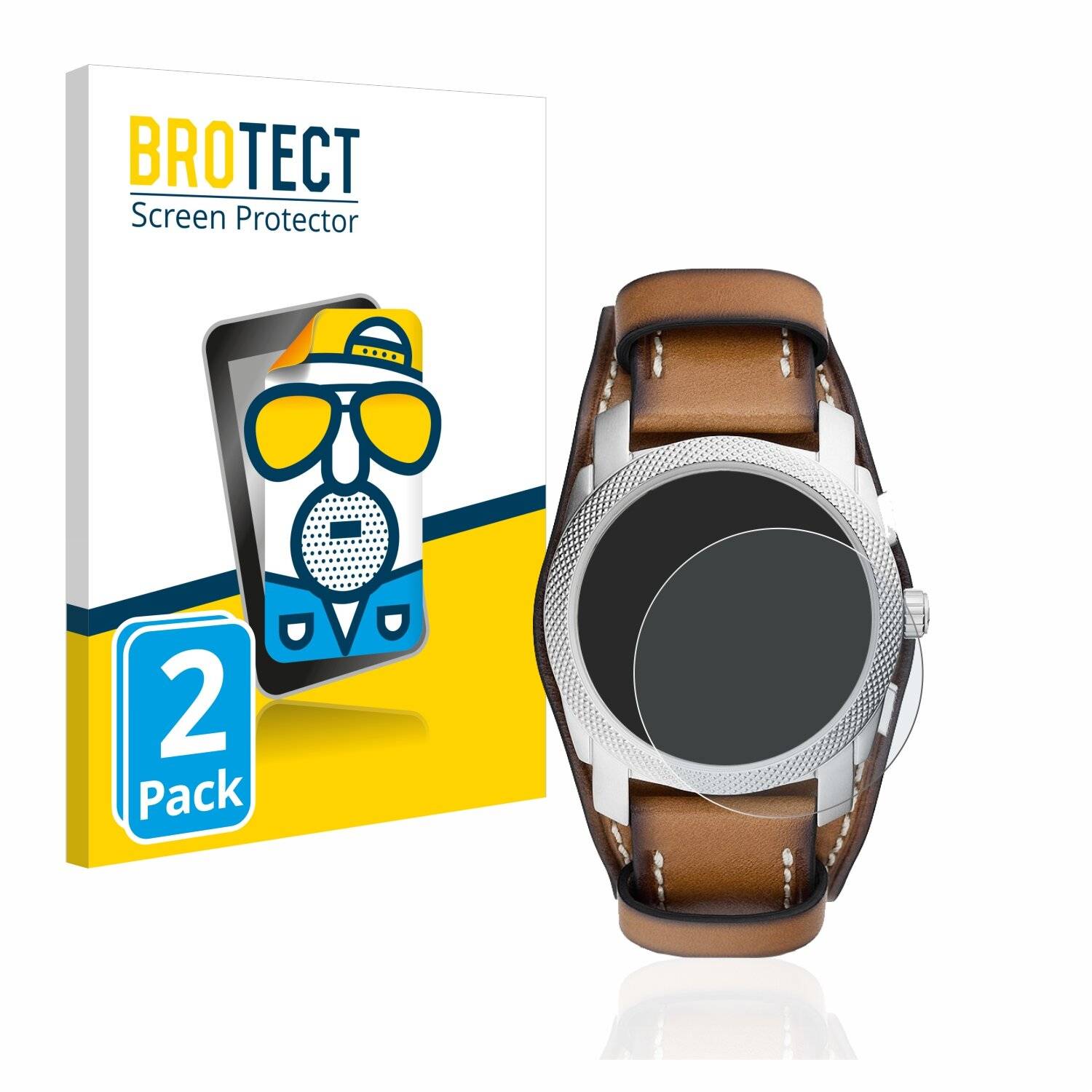 2x BROTECT Matte Displayschutzfolie für Fossil Chronograph (42 mm) - Entspiegelt,