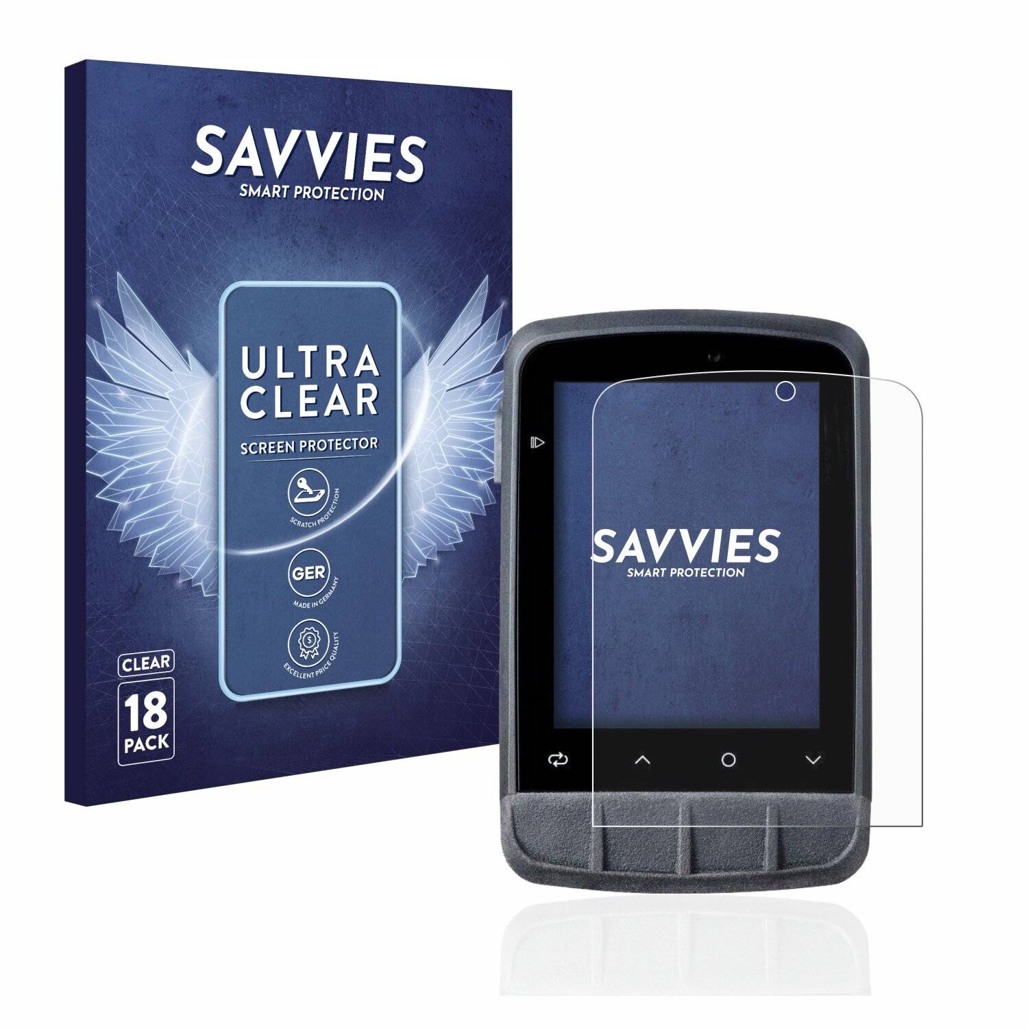 18x Savvies SU75 Displayschutzfolie für Giant Dash