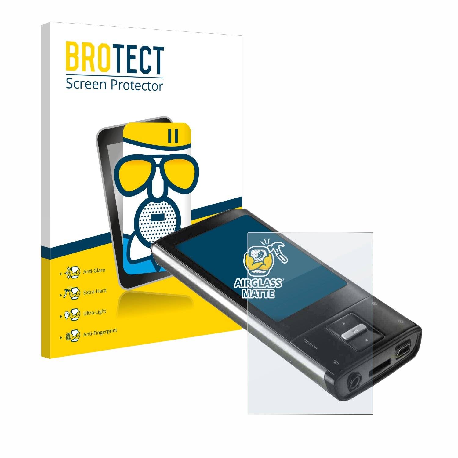 BROTECT AirGlass Matte Schutzglas Folie für Intenso Video Shooter
