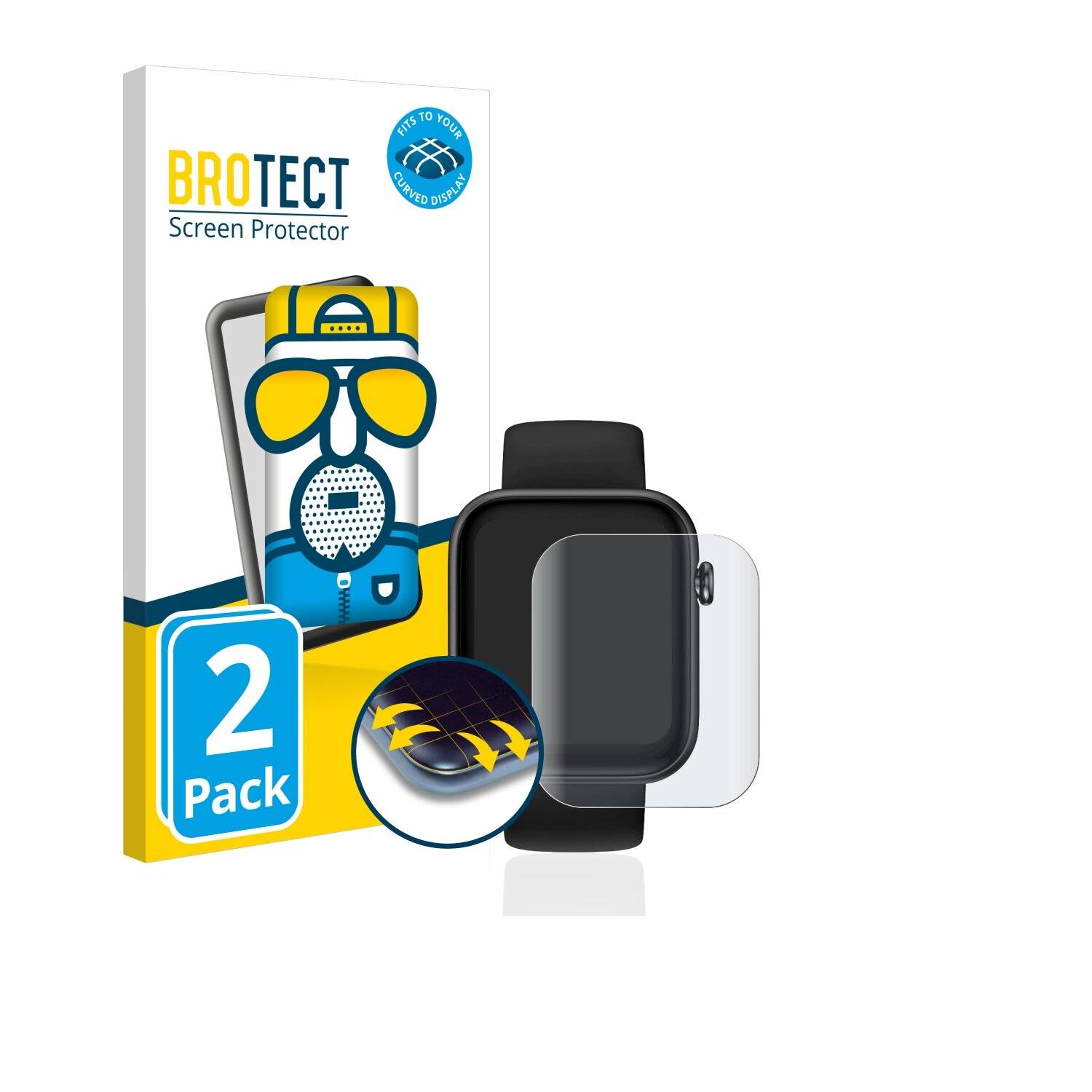 2x BROTECT Flex Matte Full-Cover Displayschutzfolie für TicWatch GTH