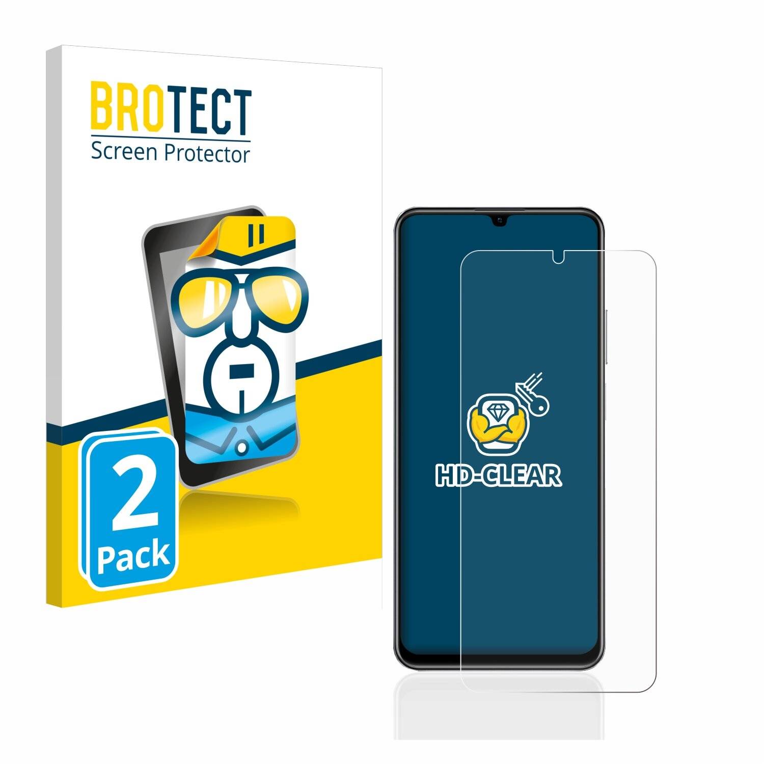 2x BROTECT HD-Clear Displayschutzfolie für realme