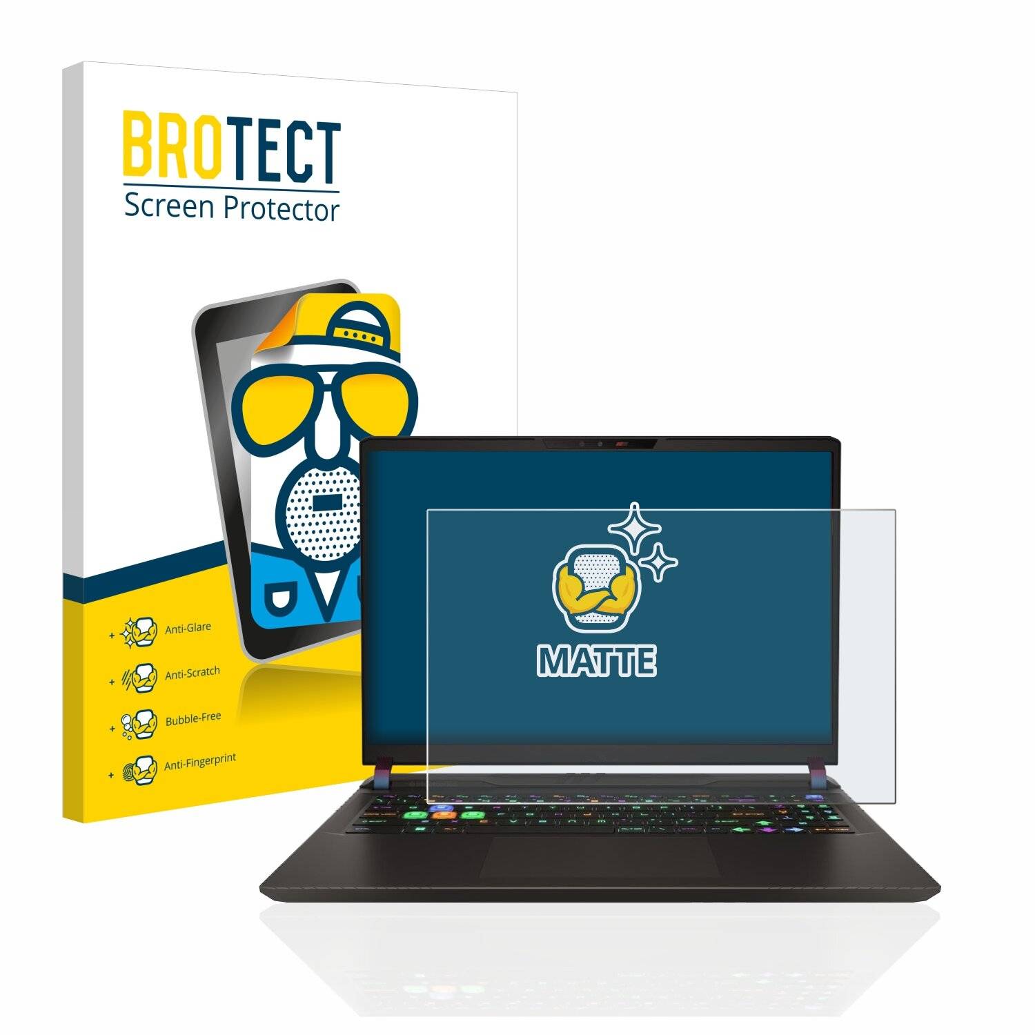 BROTECT Matte Displayschutzfolie für MSI Vector GP68 - Entspiegelt,