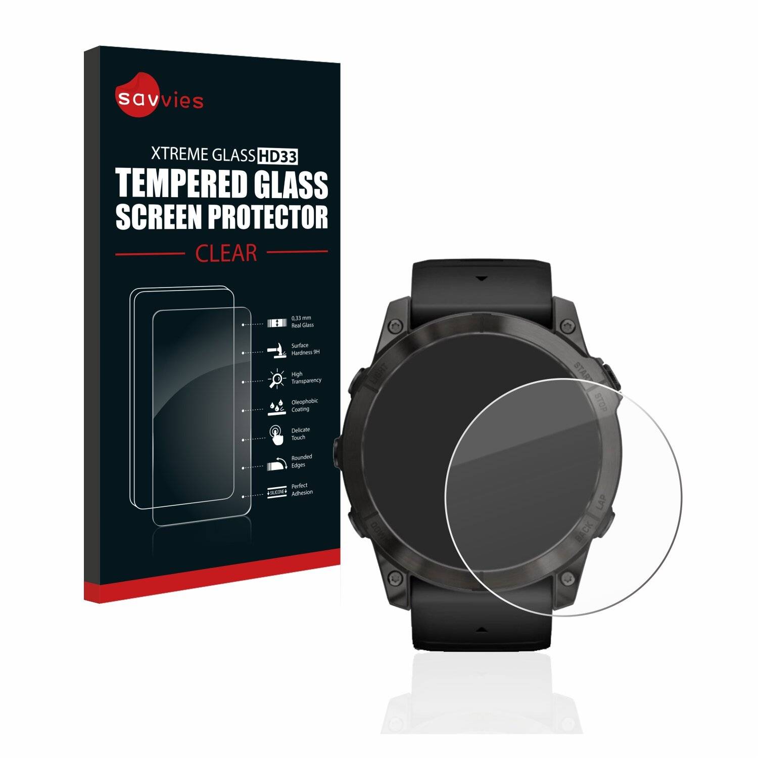 Savvies HD33 Clear Schutzglas für Garmin Epix Pro (Gen 2) (51
