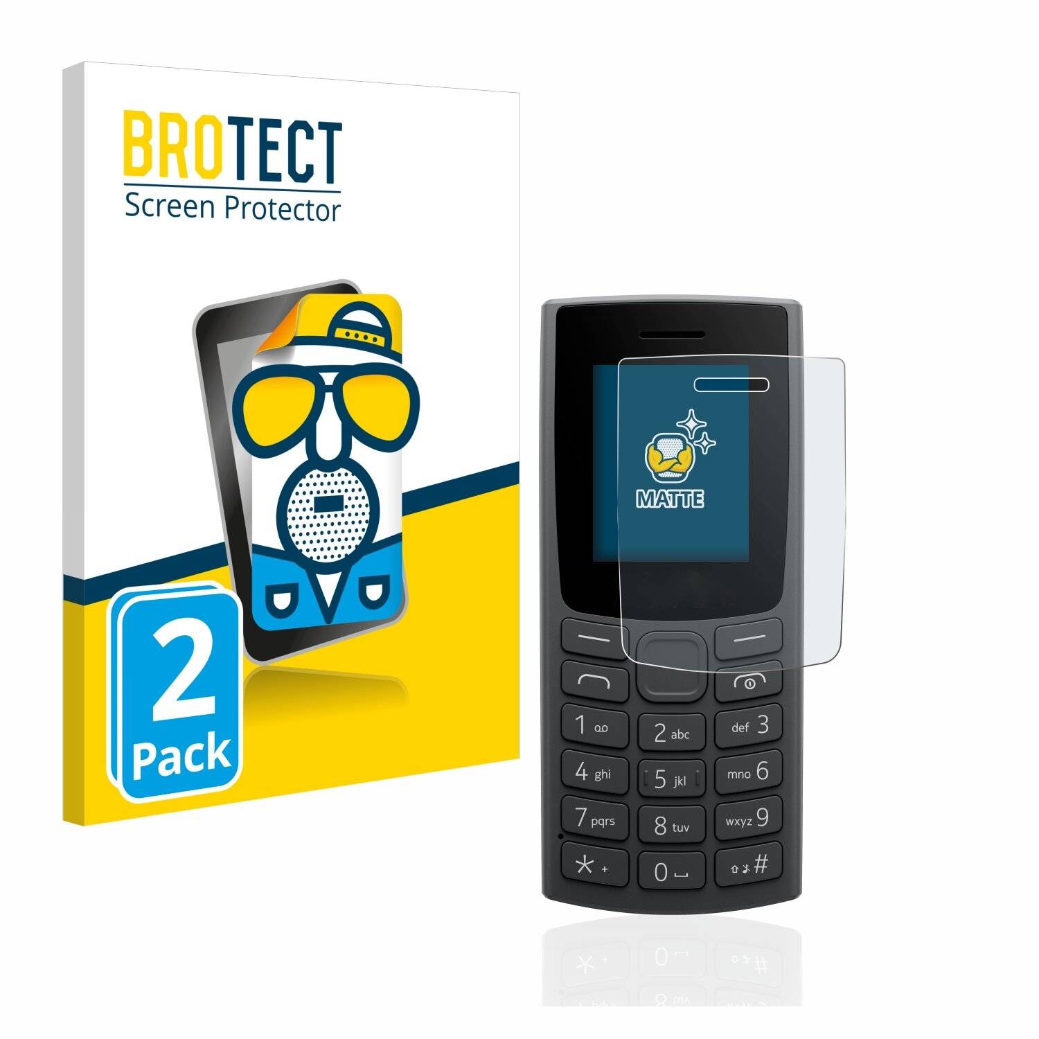2x BROTECT Matte Displayschutzfolie für Nokia 110 (2023) - Entspiegelt,