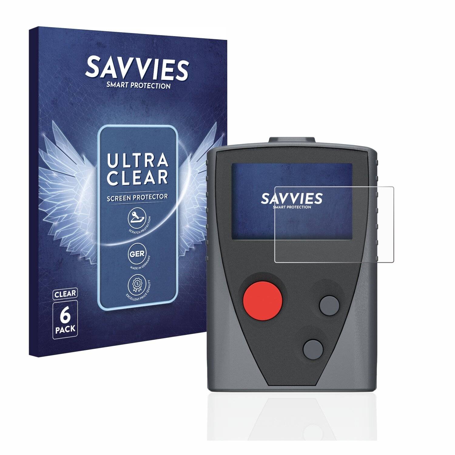 6x Savvies SU75 Displayschutzfolie für Swissphone Boss