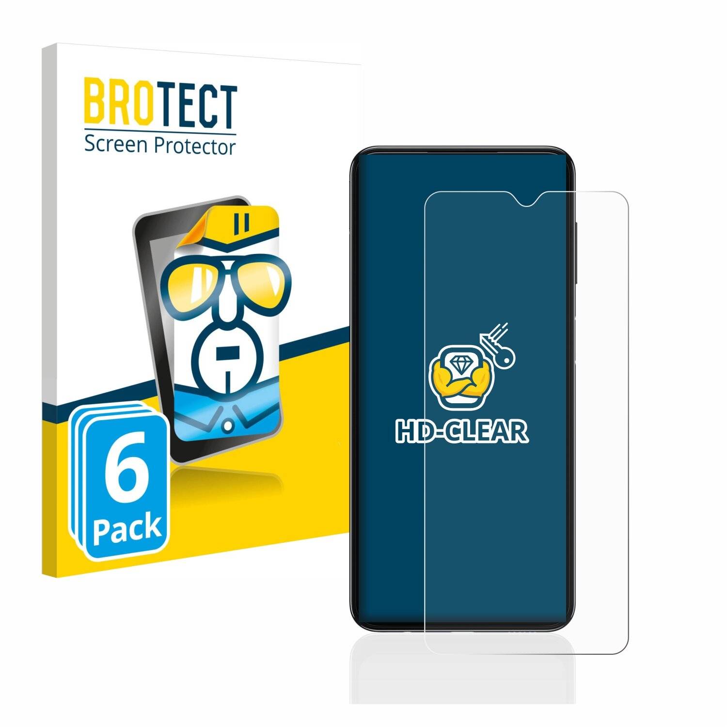 6x BROTECT HD-Clear Displayschutzfolie für Samsung Galaxy