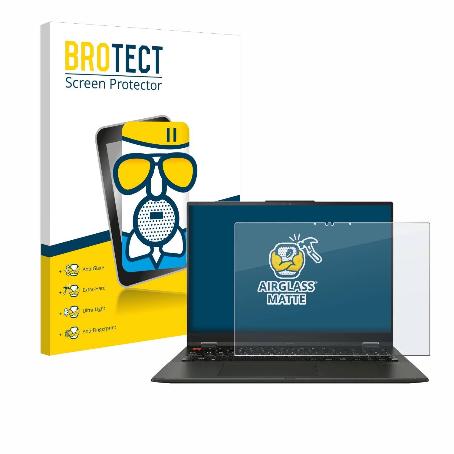 BROTECT AirGlass Matte Schutzglas Folie für Asus Vivobook S 16 Flip