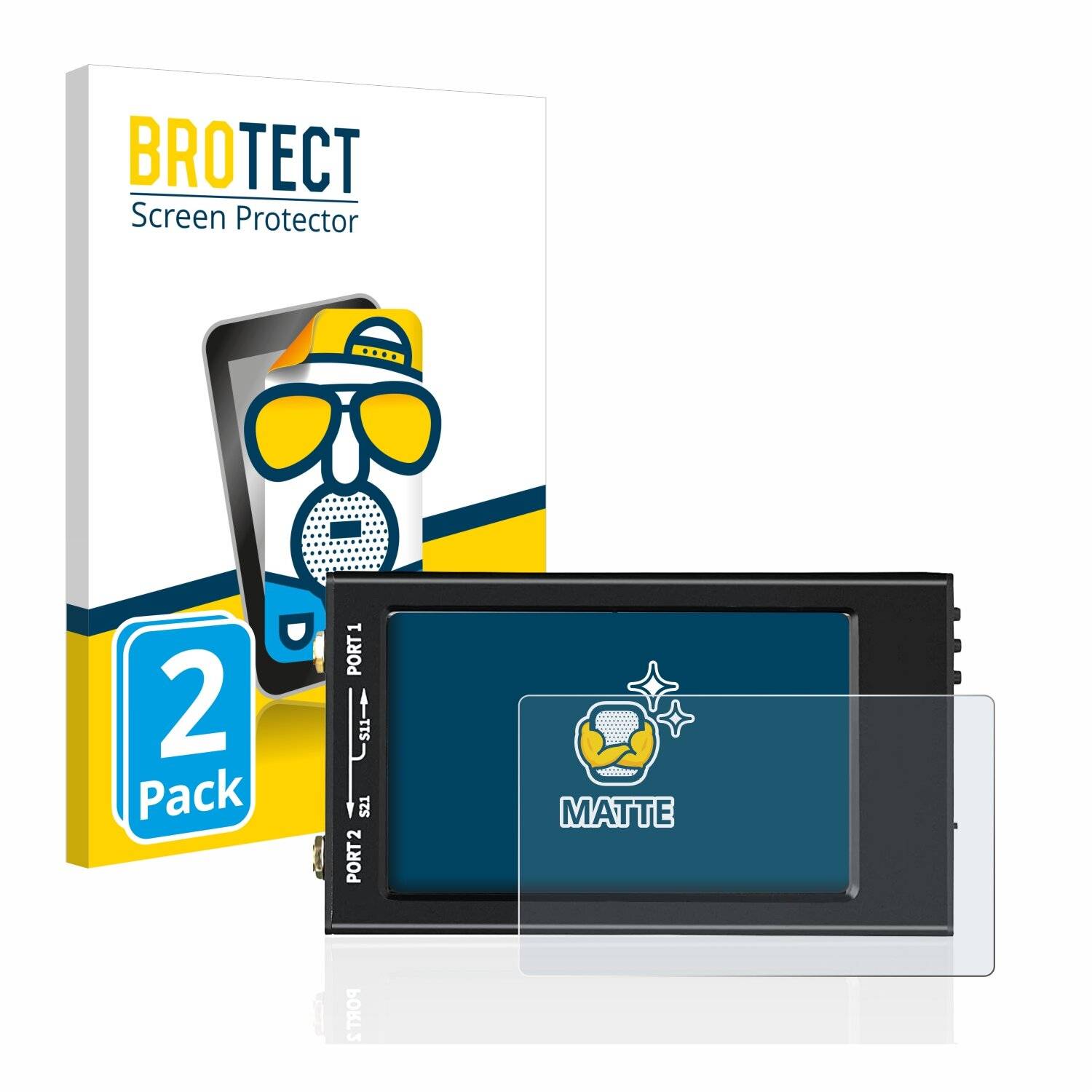 2x BROTECT Matte Displayschutzfolie für SDRGEEK NanoVNA-F V2 - Entspiegelt,