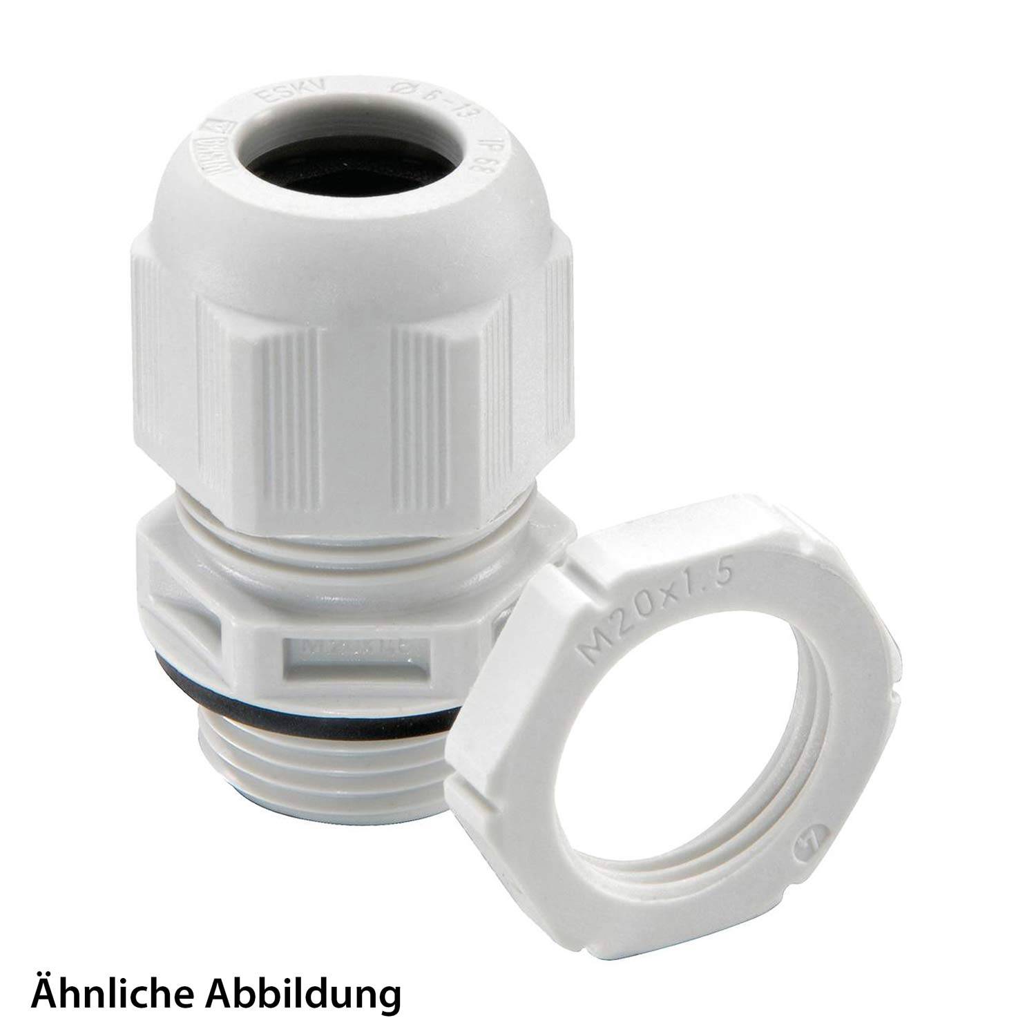 WISKA Verschraubung M50x1,5 incl. Gegenmutter Polyamid (PA) Gewindelänge 14,0mm - 4 Stück