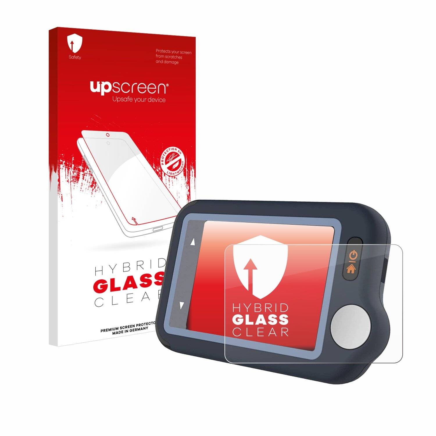 upscreen Hybrid Glass Clear Premium Schutzglas Folie für Wellue Pulsebit EX