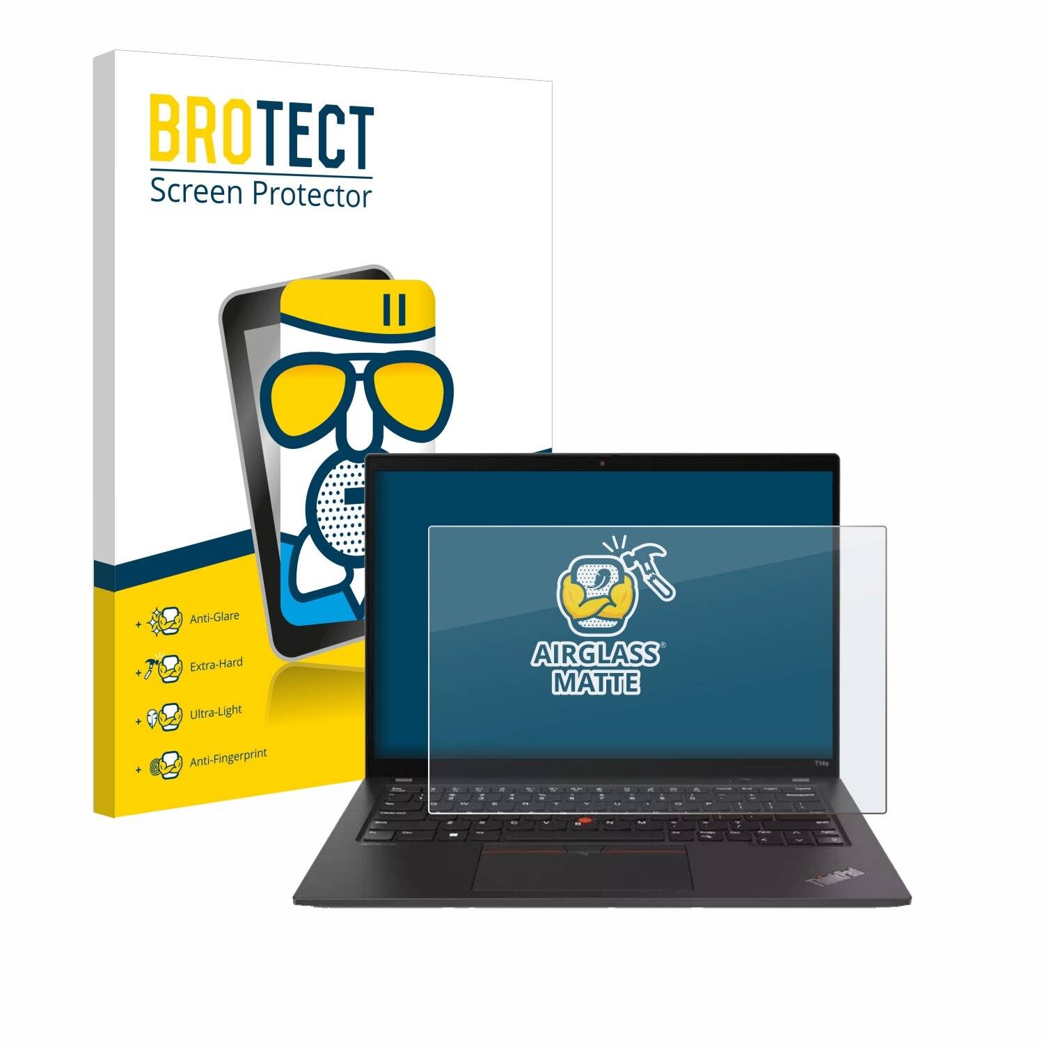 BROTECT AirGlass Matte Schutzglas Folie für Lenovo ThinkPad T14s Gen
