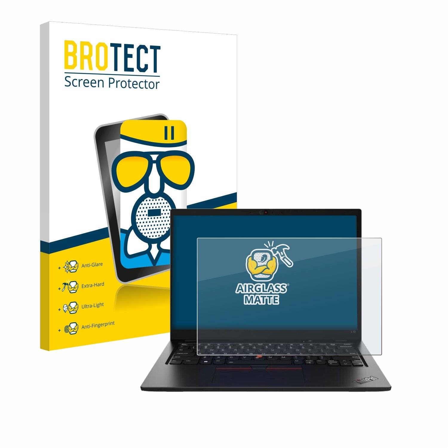BROTECT AirGlass Matte Schutzglas Folie für Lenovo ThinkPad L13 Gen