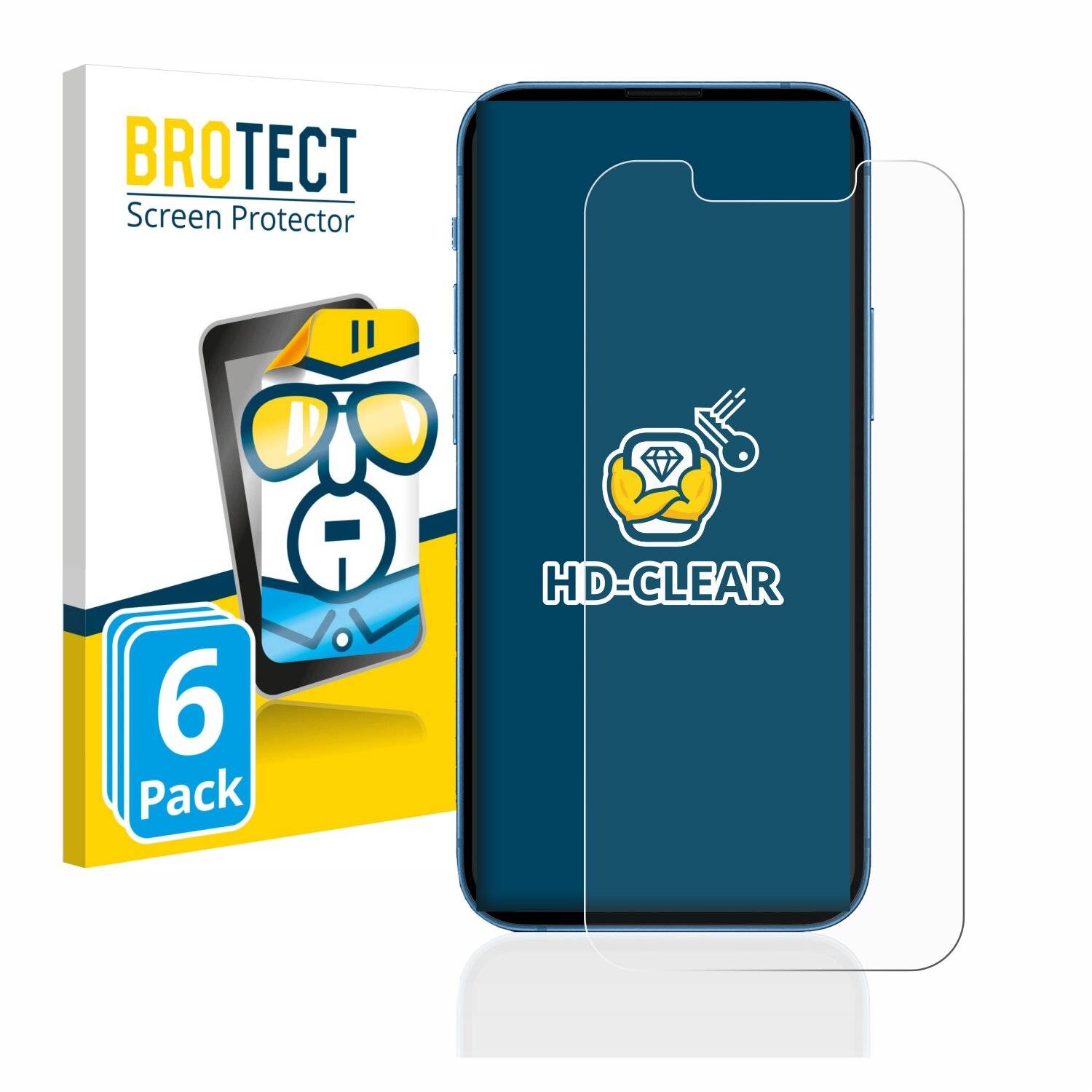 6x BROTECT HD-Clear Displayschutzfolie für Apple iPhone 13