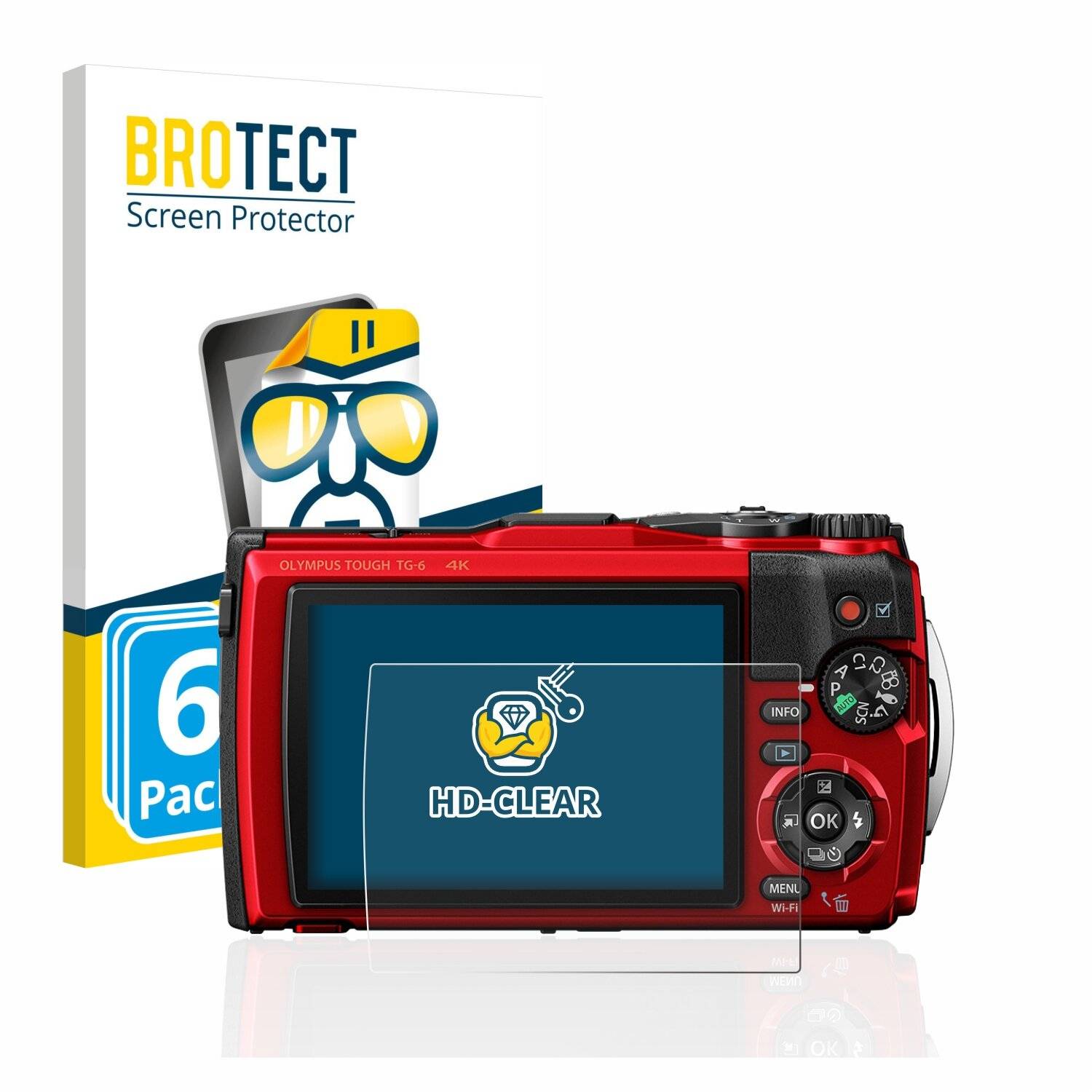 6x BROTECT HD-Clear Displayschutzfolie für Olympus Tough