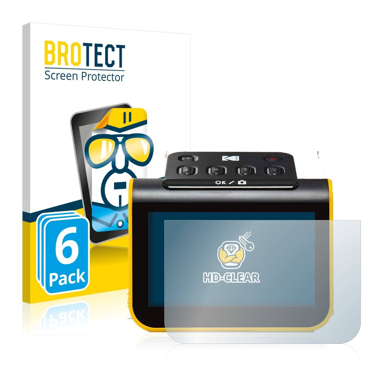 6x BROTECT HD-Clear Displayschutzfolie für Kodak Slide N SCAN