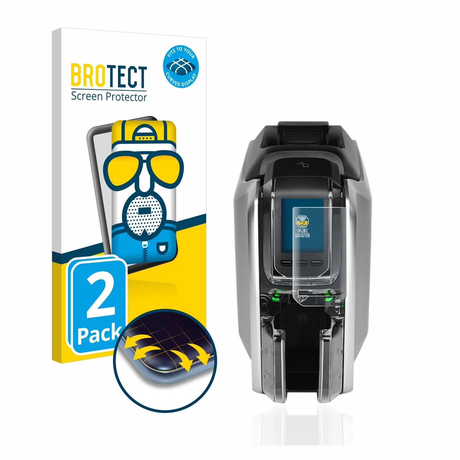 2x BROTECT Flex Matte Full-Cover Displayschutzfolie für Zebra