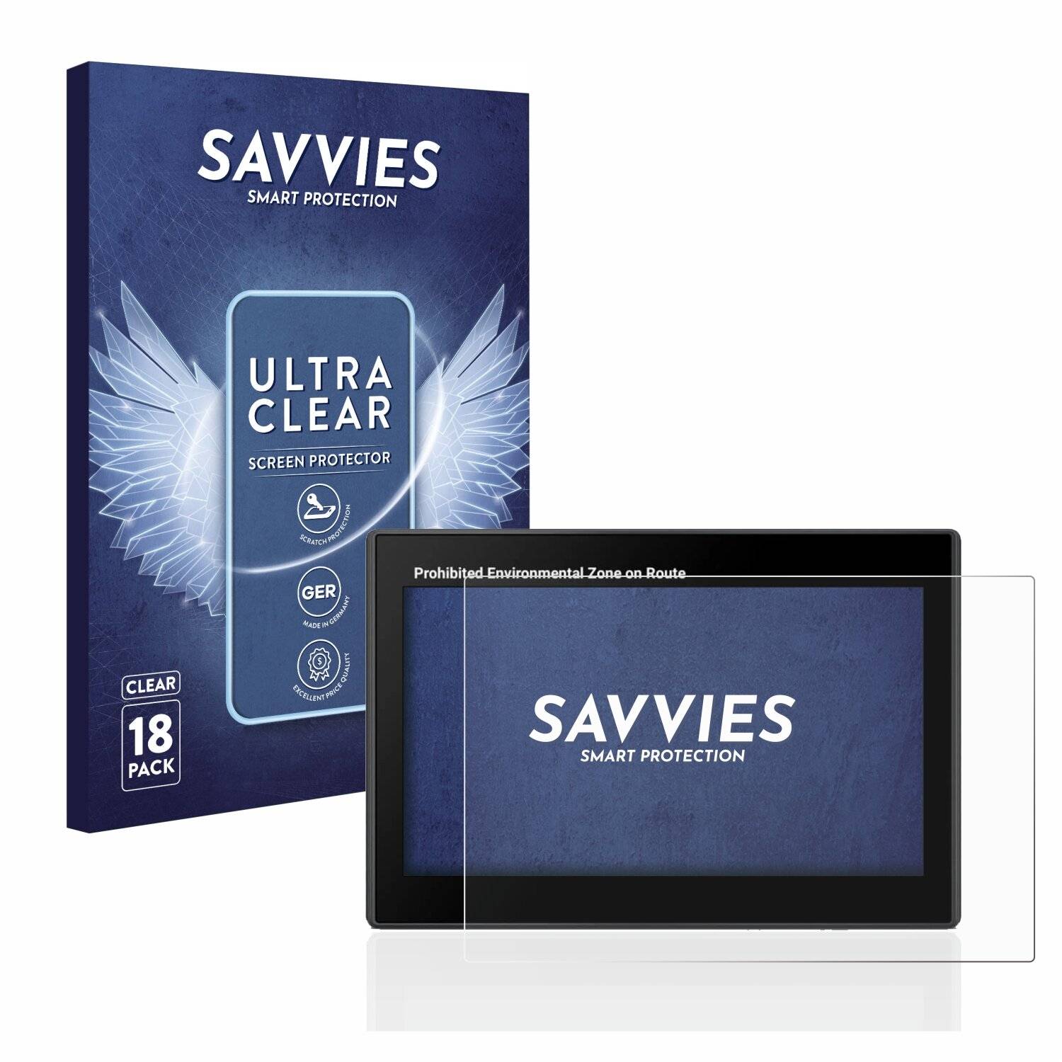 18x Savvies SU75 Displayschutzfolie für Garmin Drive 53