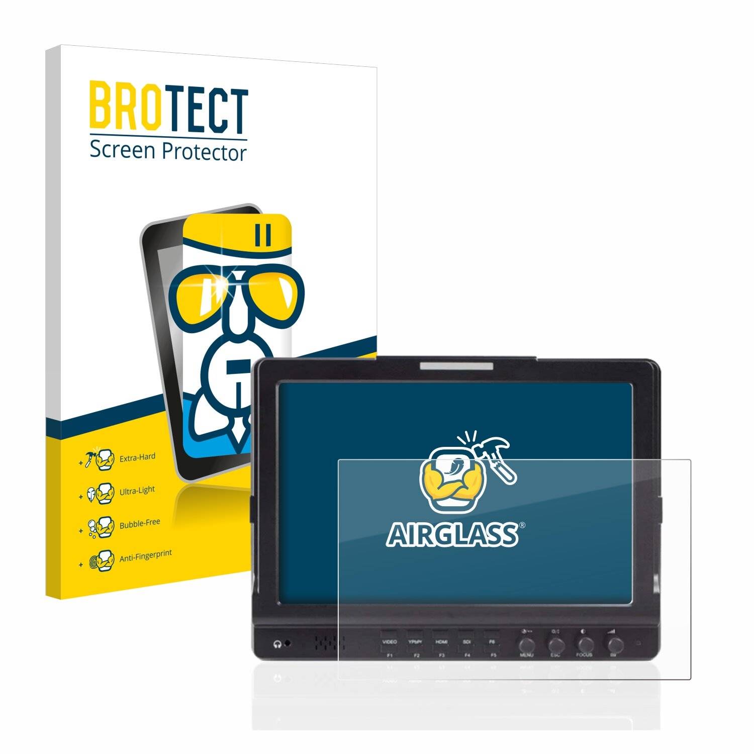 BROTECT AirGlass Schutzglas Folie für Feelworld 10,1 Field Monitor