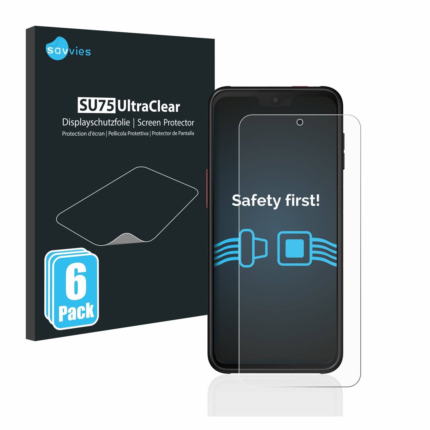 6x Savvies SU75 Displayschutzfolie für Samsung Galaxy Xcover 6 Pro Enterprise