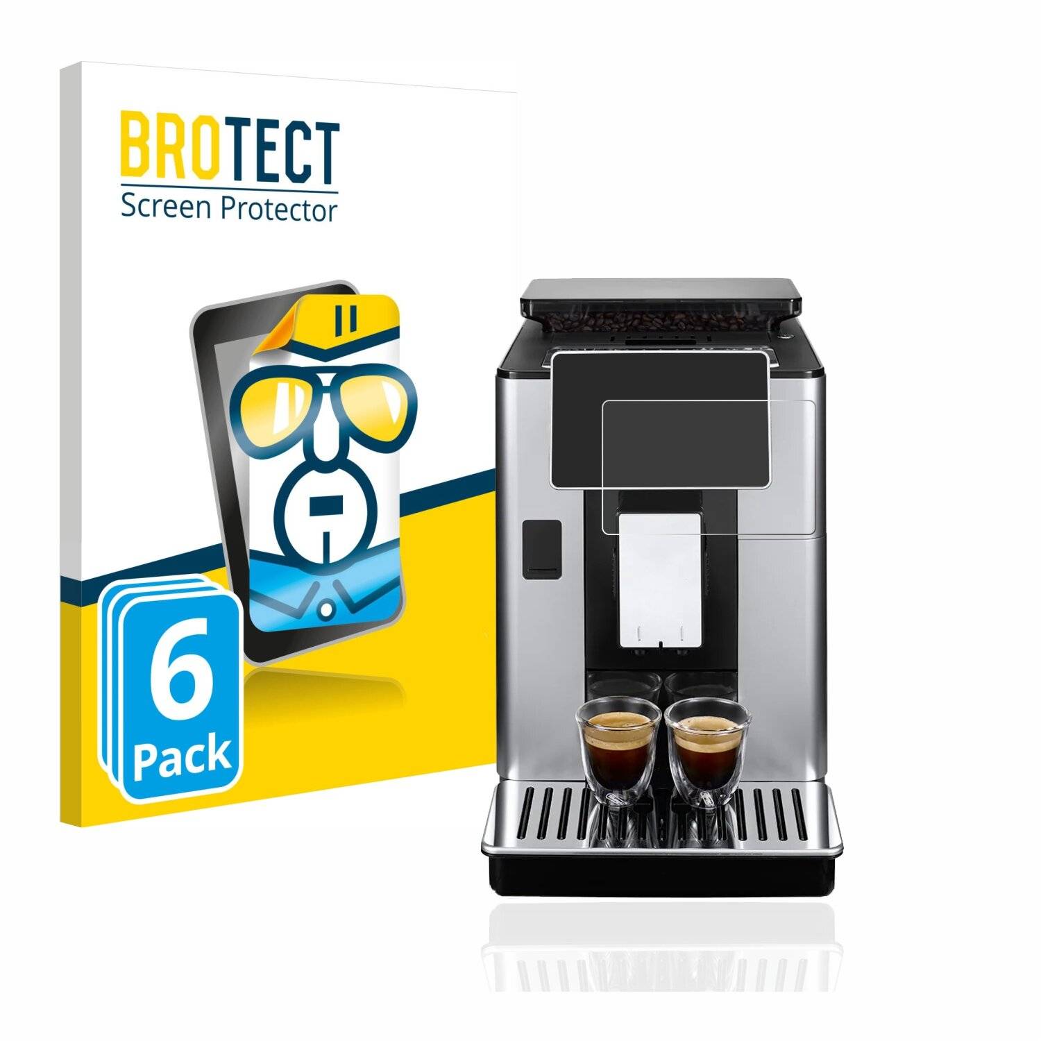6x BROTECT HD-Clear Displayschutzfolie für DeLonghi PrimaDonna Soul