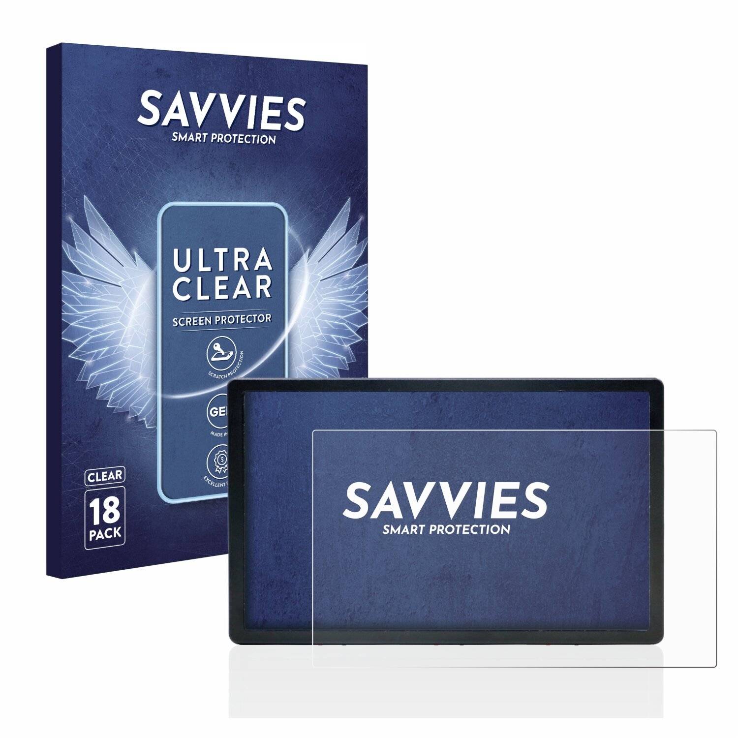 18x Savvies SU75 Displayschutzfolie für Dokio XT60 Solar Charge Controller