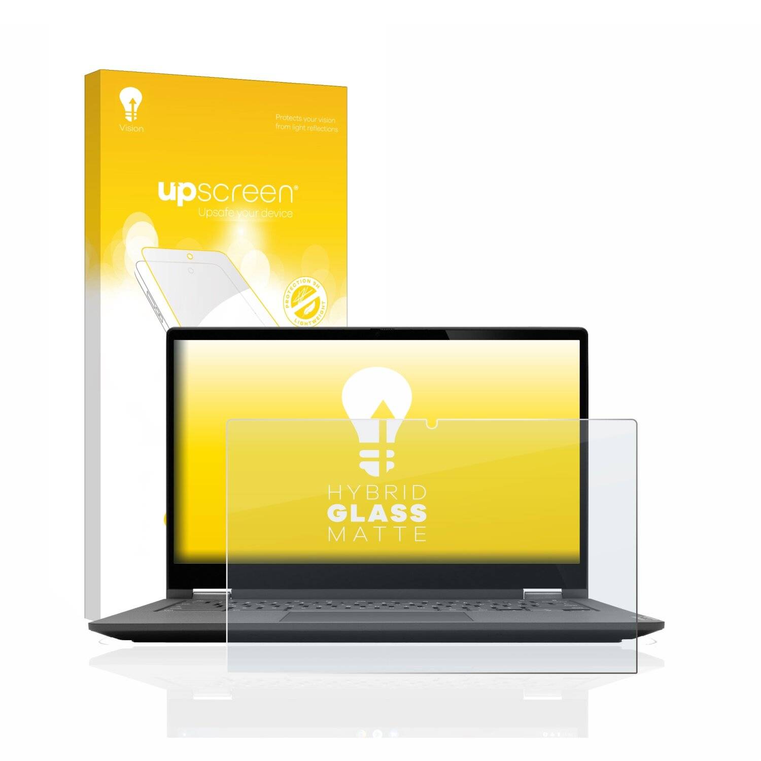 upscreen Hybrid Glass Matte Premium Schutzglas Folie für Lenovo IdeaPad Flex 5 13