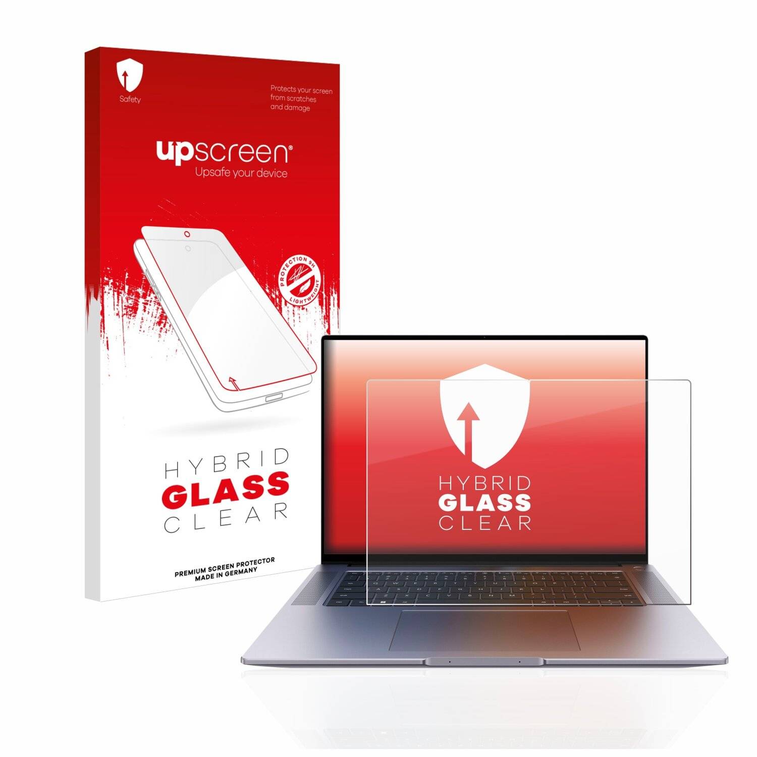upscreen Hybrid Glass Clear Premium Schutzglas Folie für Huawei MateBook 16s