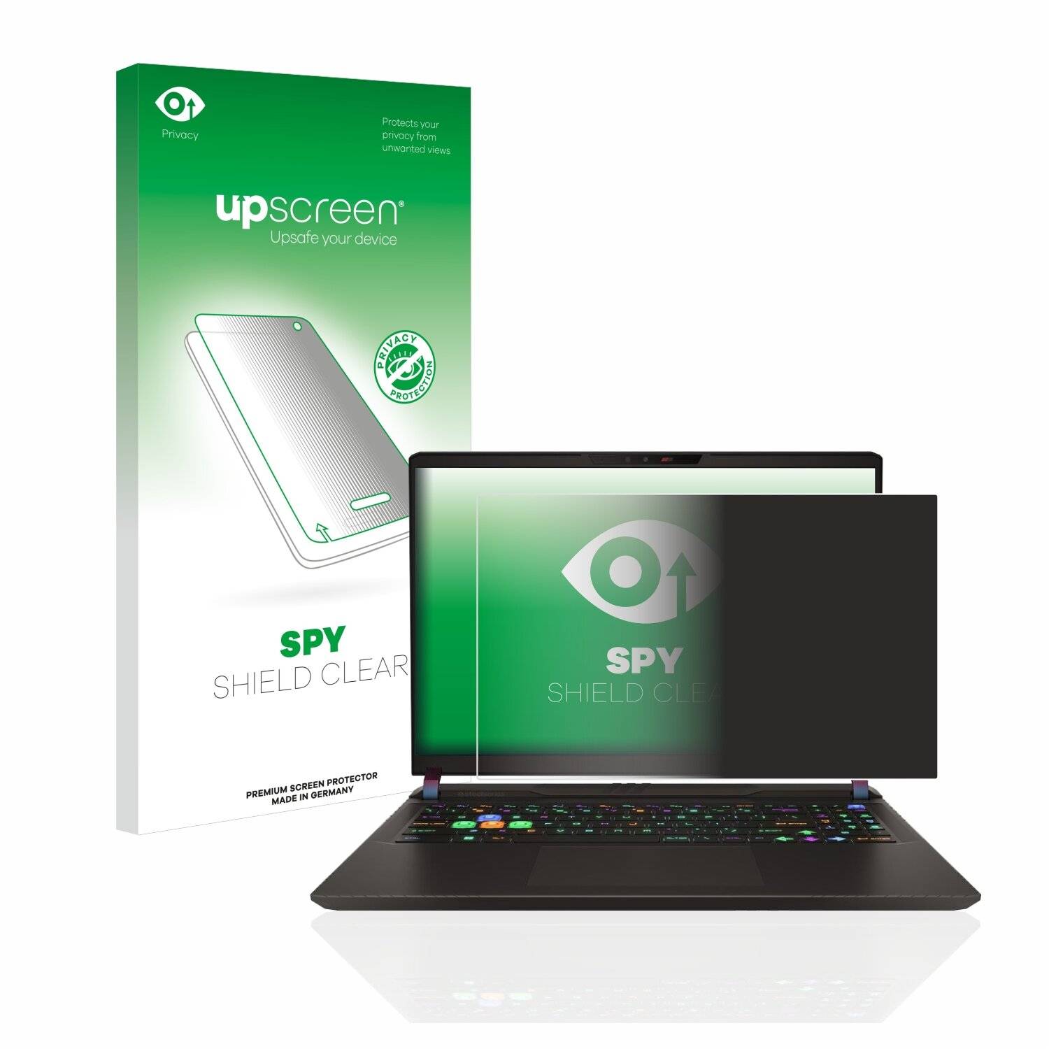 upscreen Spy Shield Clear Premium Blickschutzfolie für Lenovo IdeaPad Flex 3 Chromebook