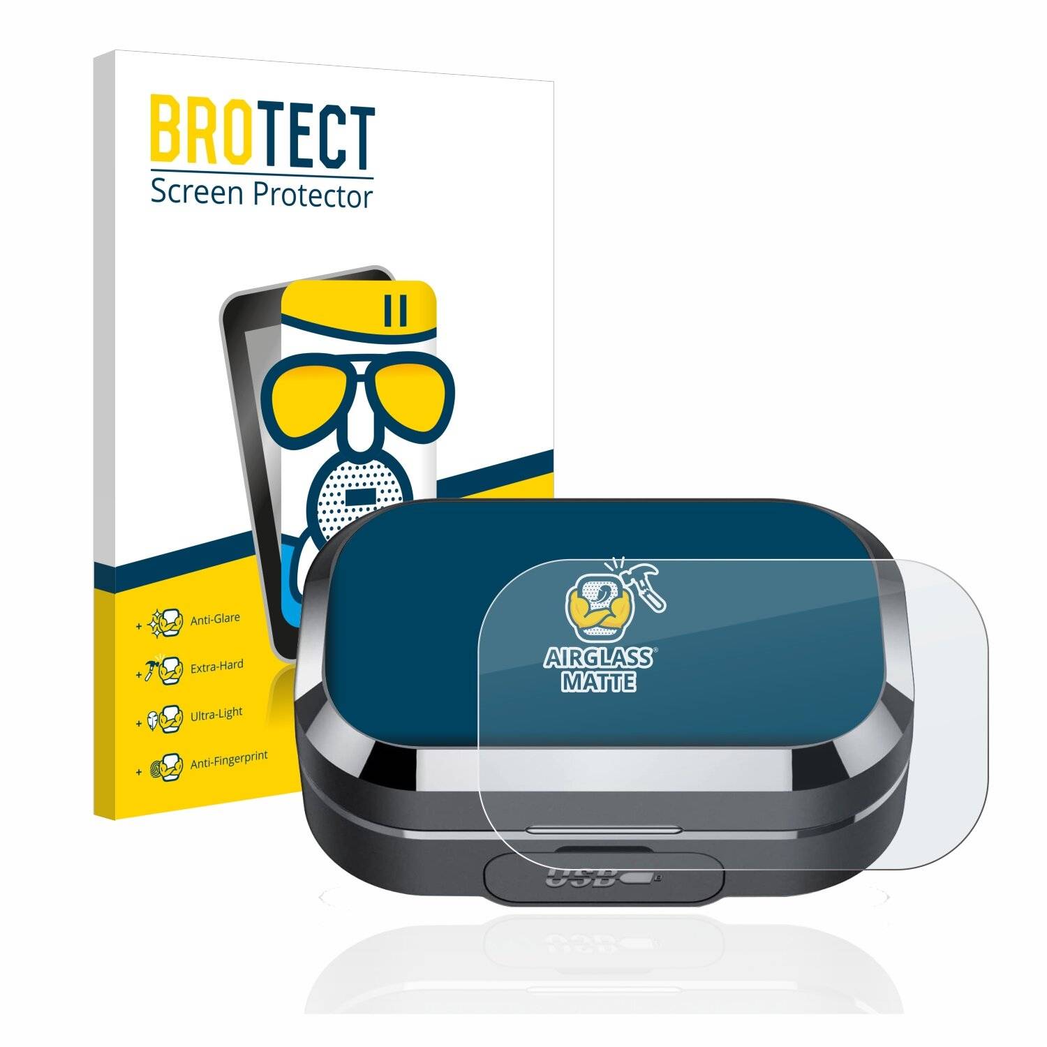 BROTECT AirGlass Matte Schutzglas Folie für KT1 Q25 True Wireless