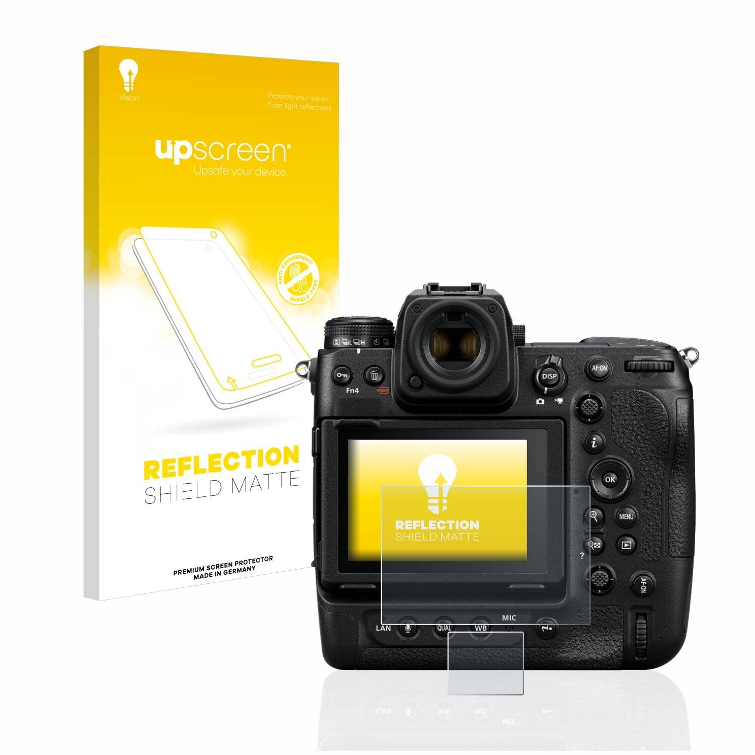 upscreen Reflection Shield Matte Premium Displayschutzfolie für Nikon Z 9 (Display +