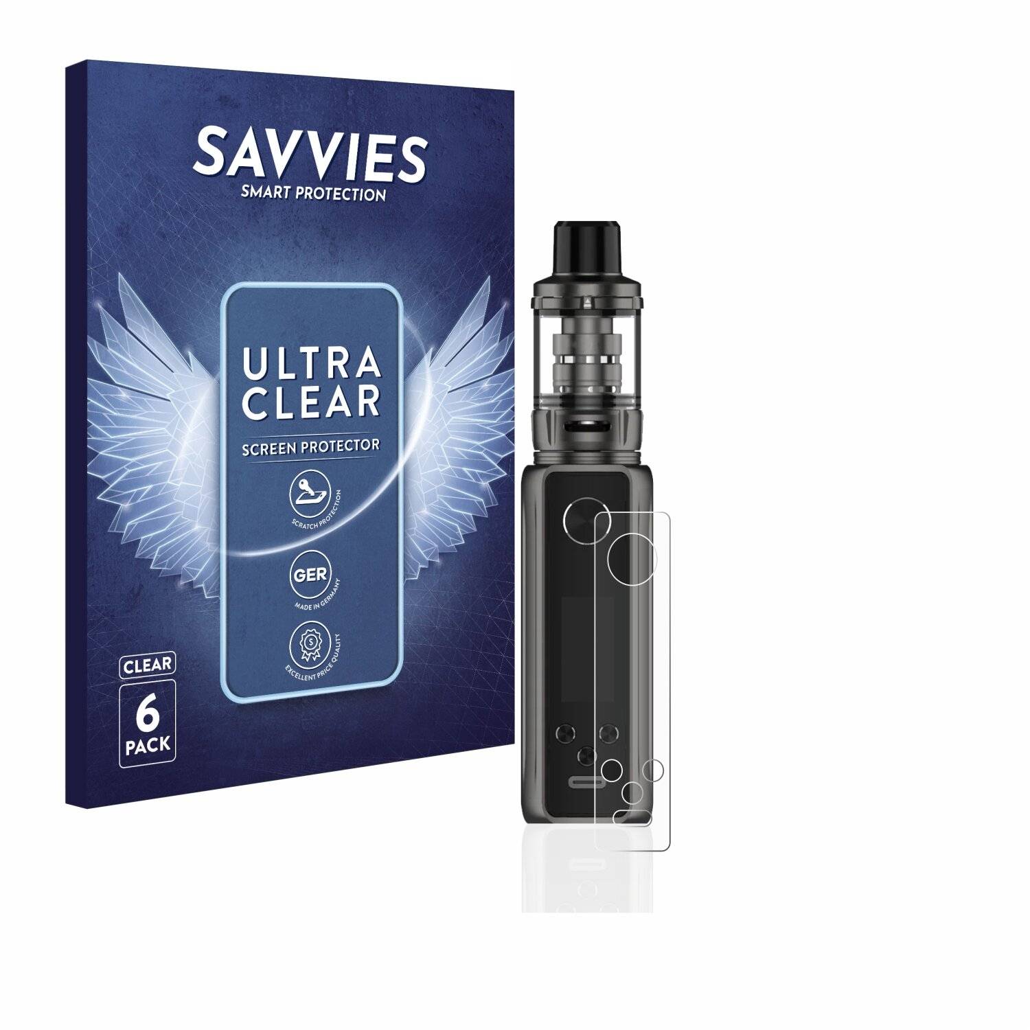 6x Savvies SU75 Displayschutzfolie für Vaporesso Target 80 Mod /100
