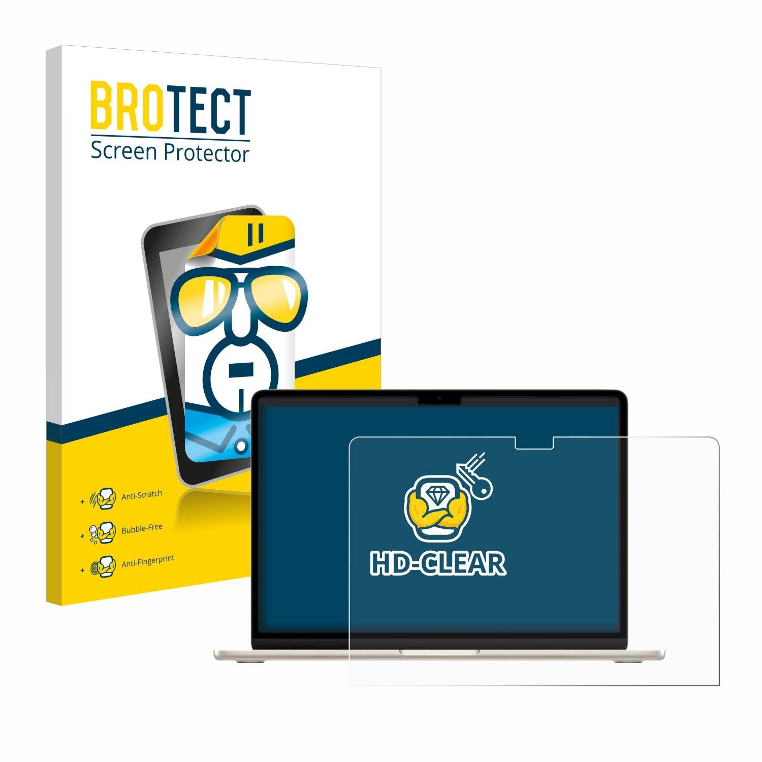 BROTECT HD-Clear Displayschutzfolie für Apple MacBook Air 15