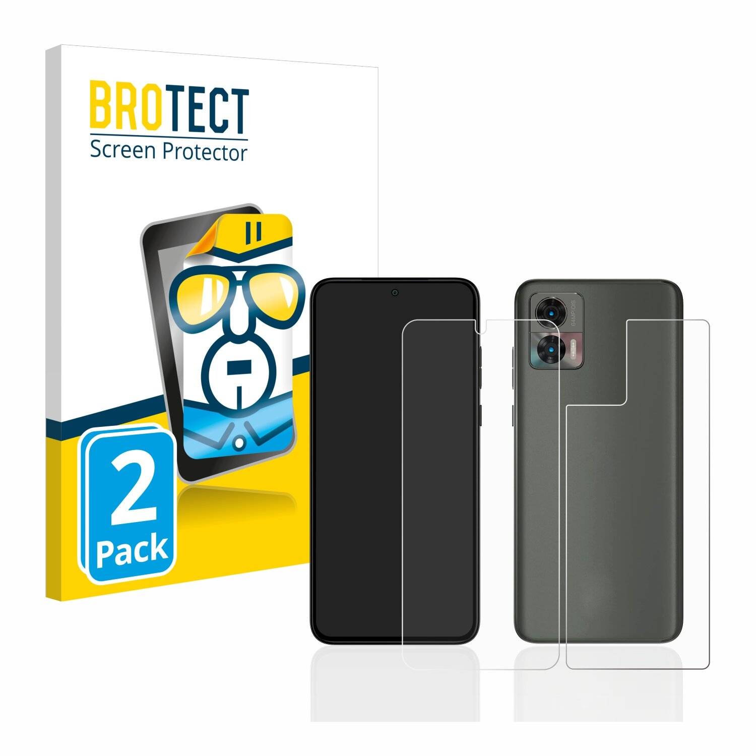 2x BROTECT HD-Clear Displayschutzfolie für Motorola Edge 30 Neo