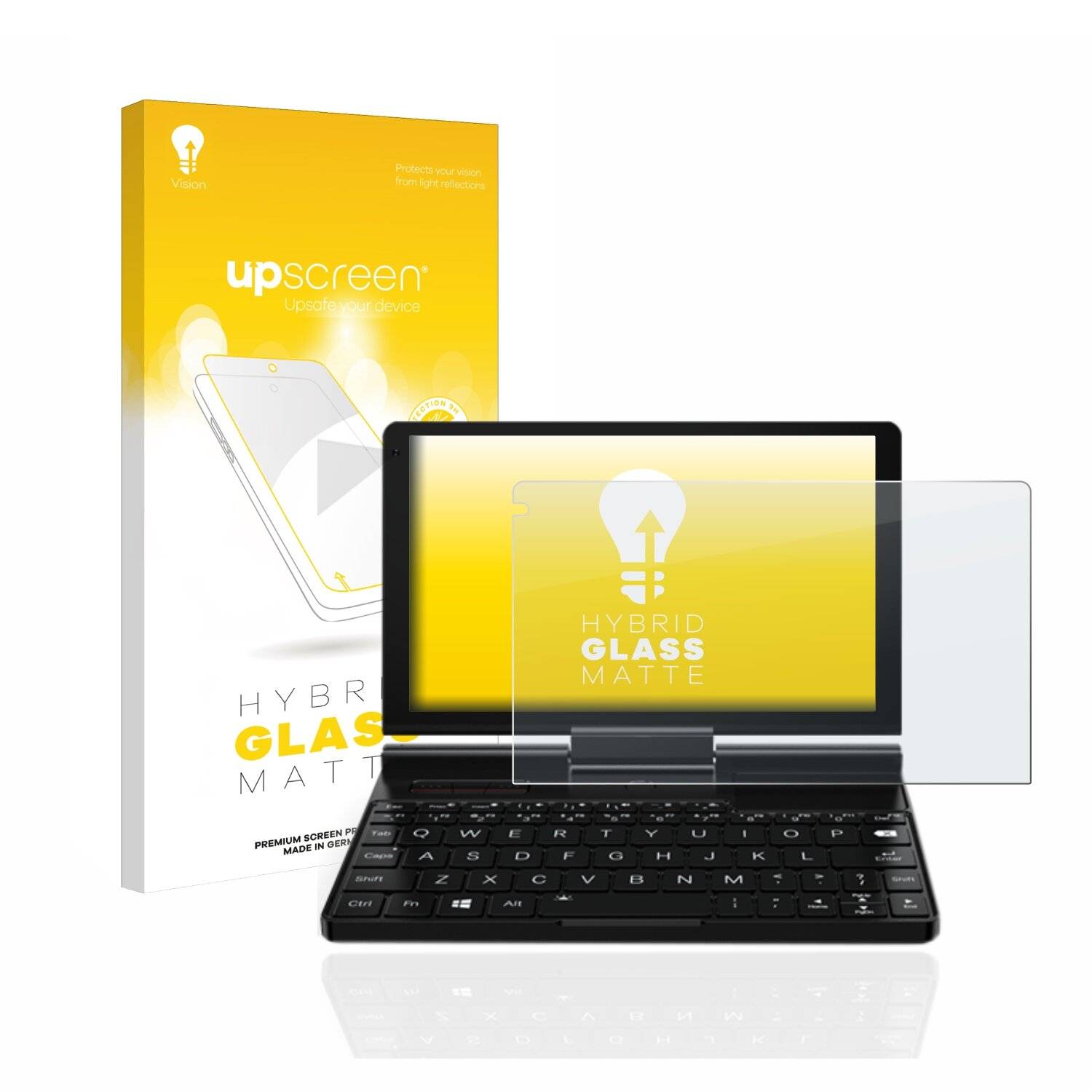 upscreen Hybrid Glass Matte Premium Schutzglas Folie für GPD Pocket 3